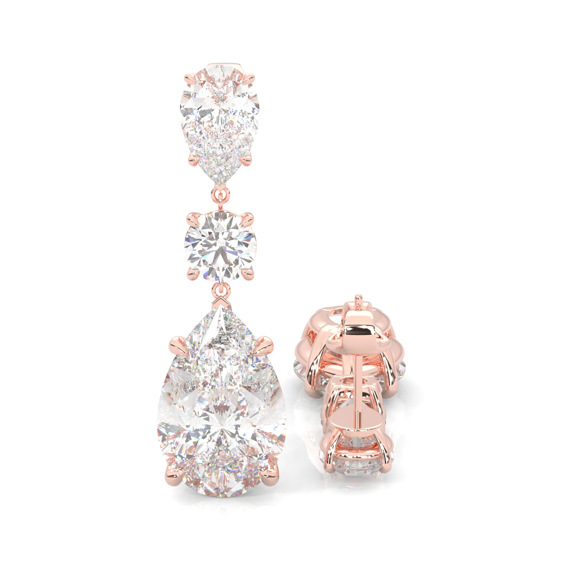 Pear Drop Earrings ( Rose Gold 14k ) - Image 3
