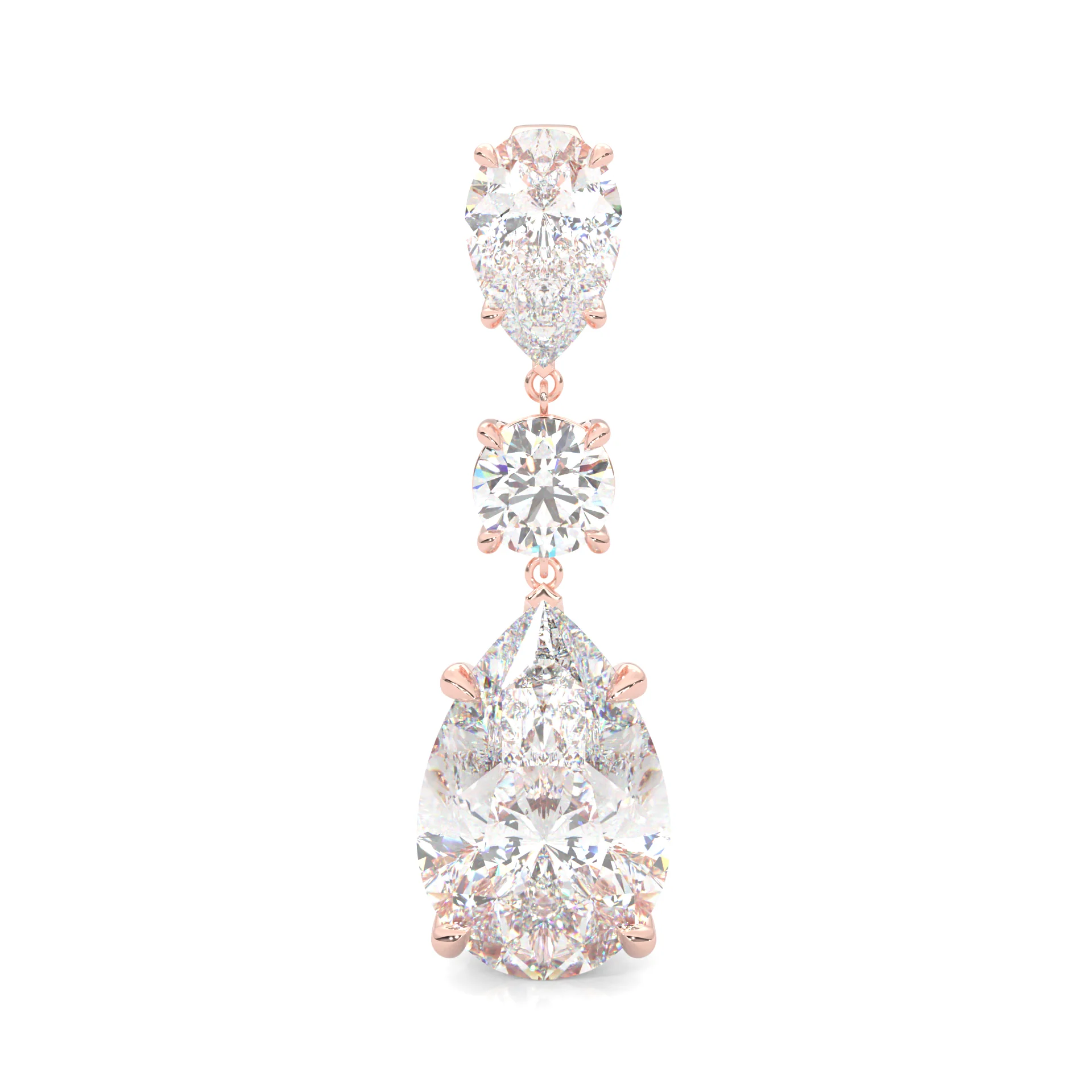 Pear Drop Earrings ( Rose Gold 14k ) - Image 4