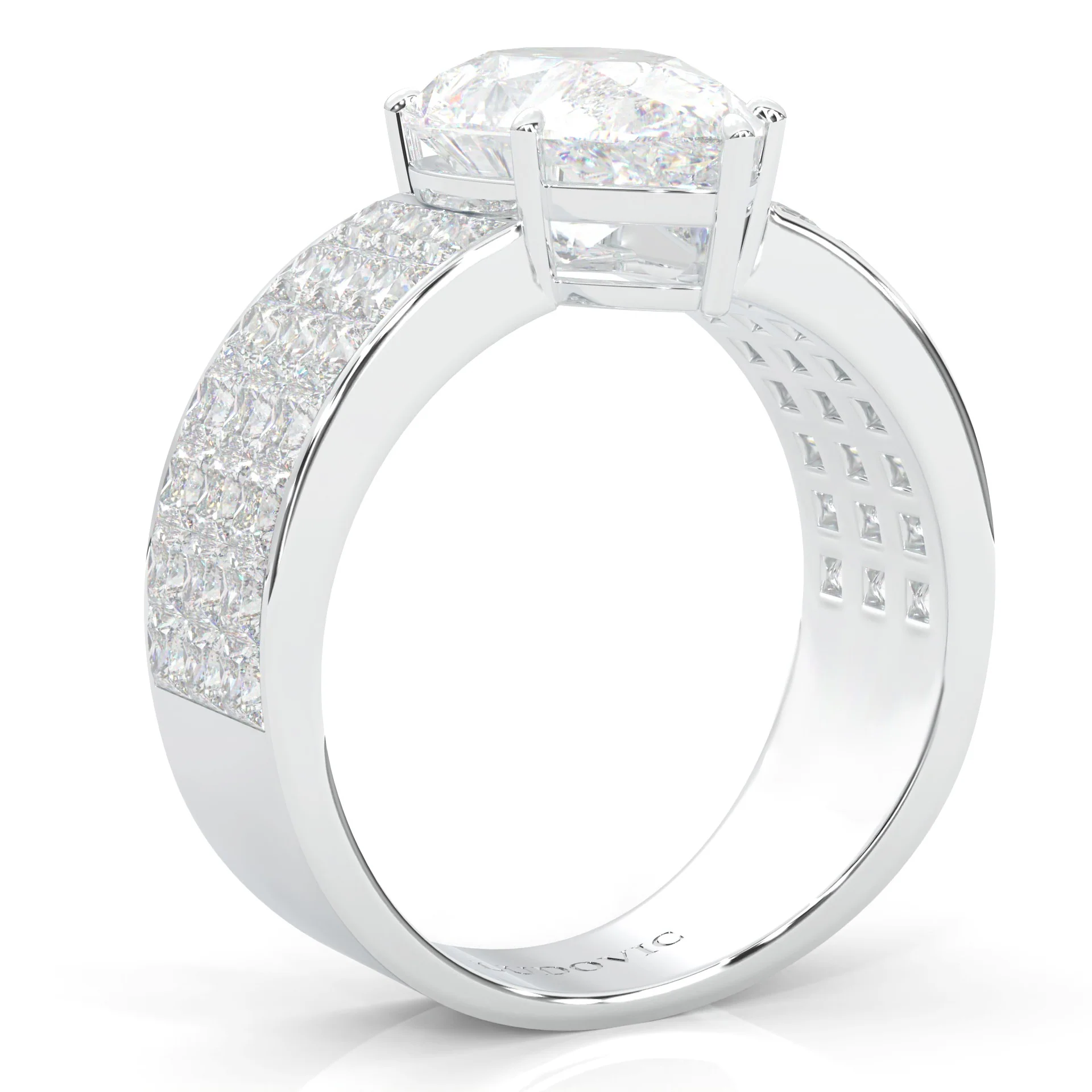 Pear Cut Moissanite Cocktail Ring (14k Solid Gold) - Image 3