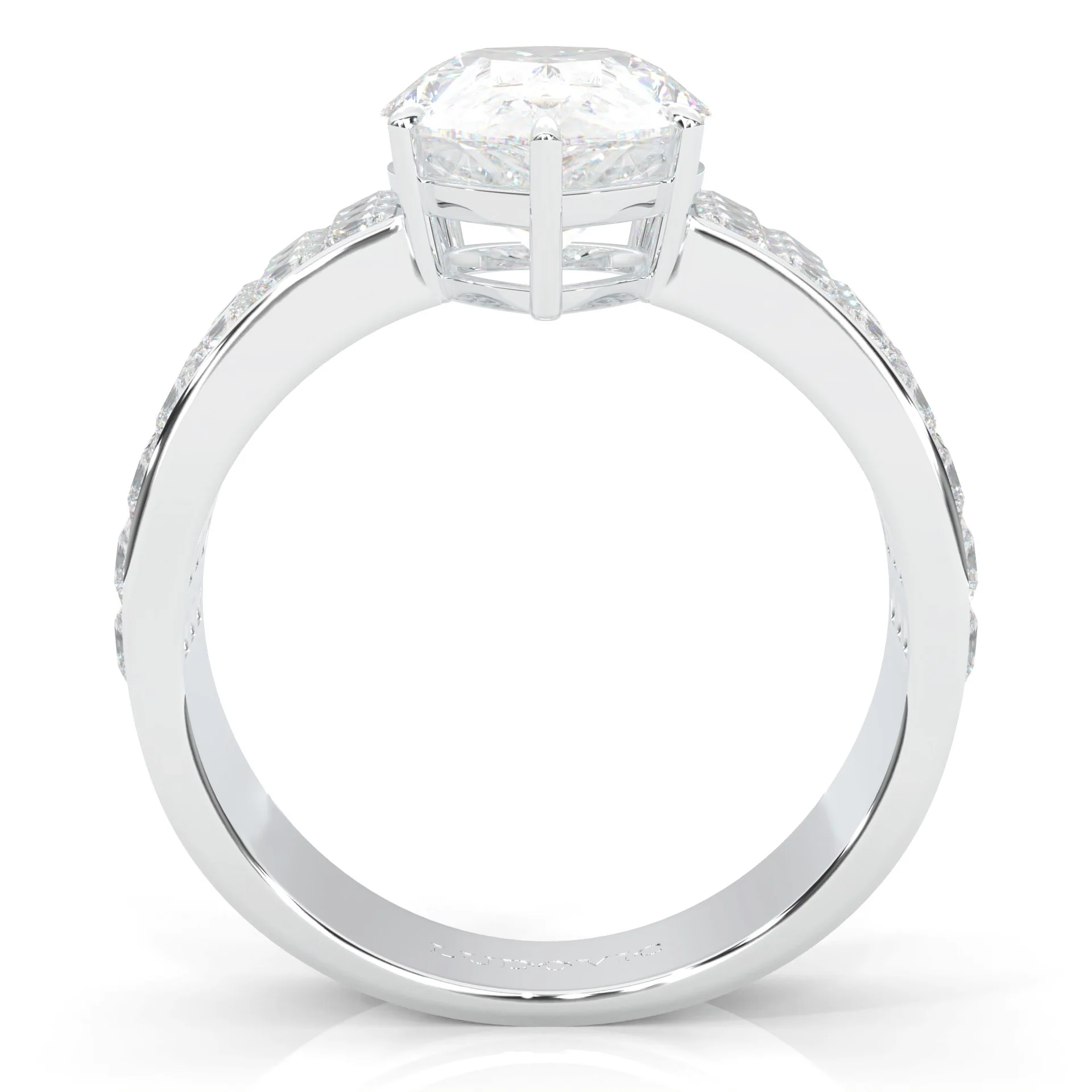Pear Cut Moissanite Cocktail Ring (14k Solid Gold) - Image 4