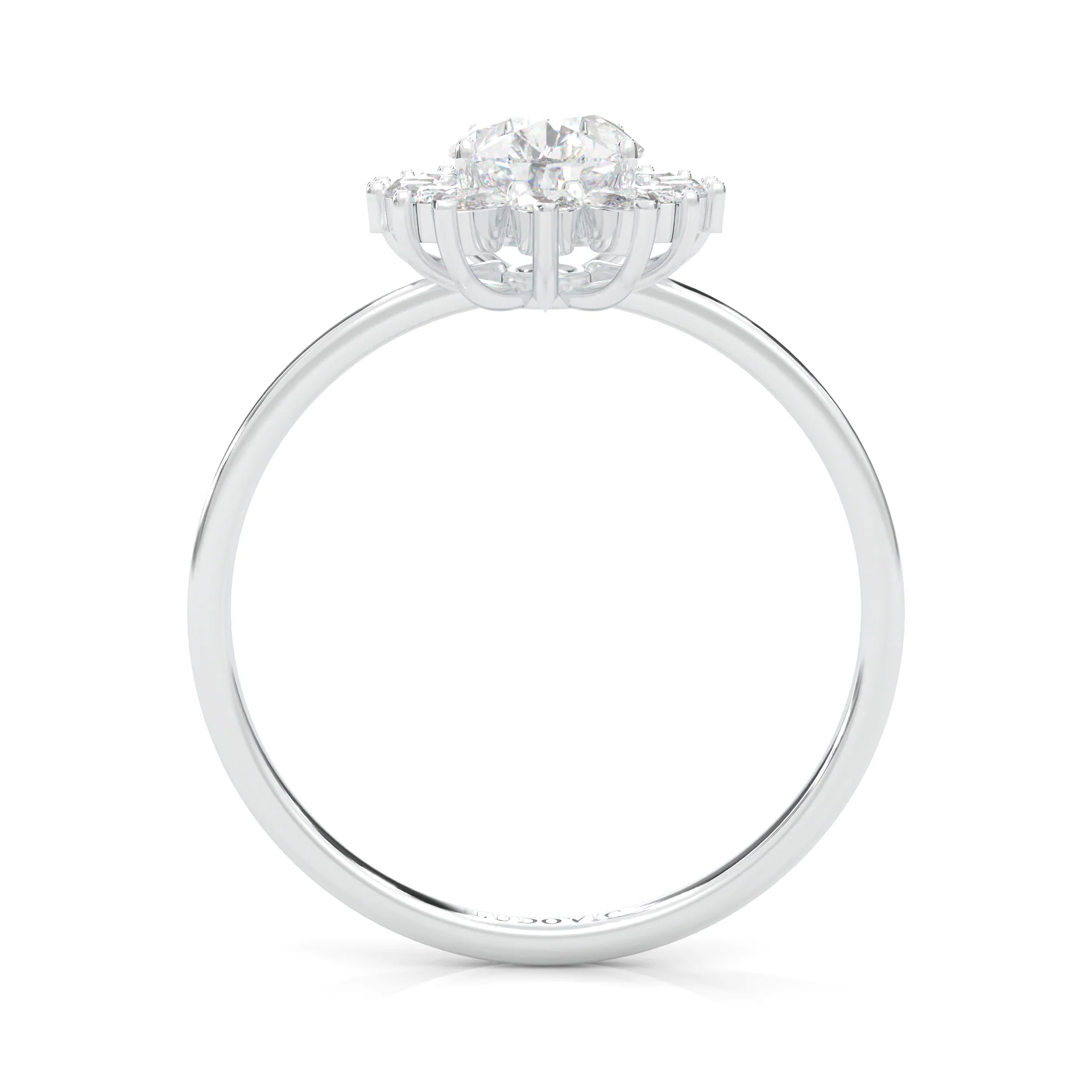 Pear Marquise And Round Ballerina Engagement Ring (14k Solid Gold) - Image 5