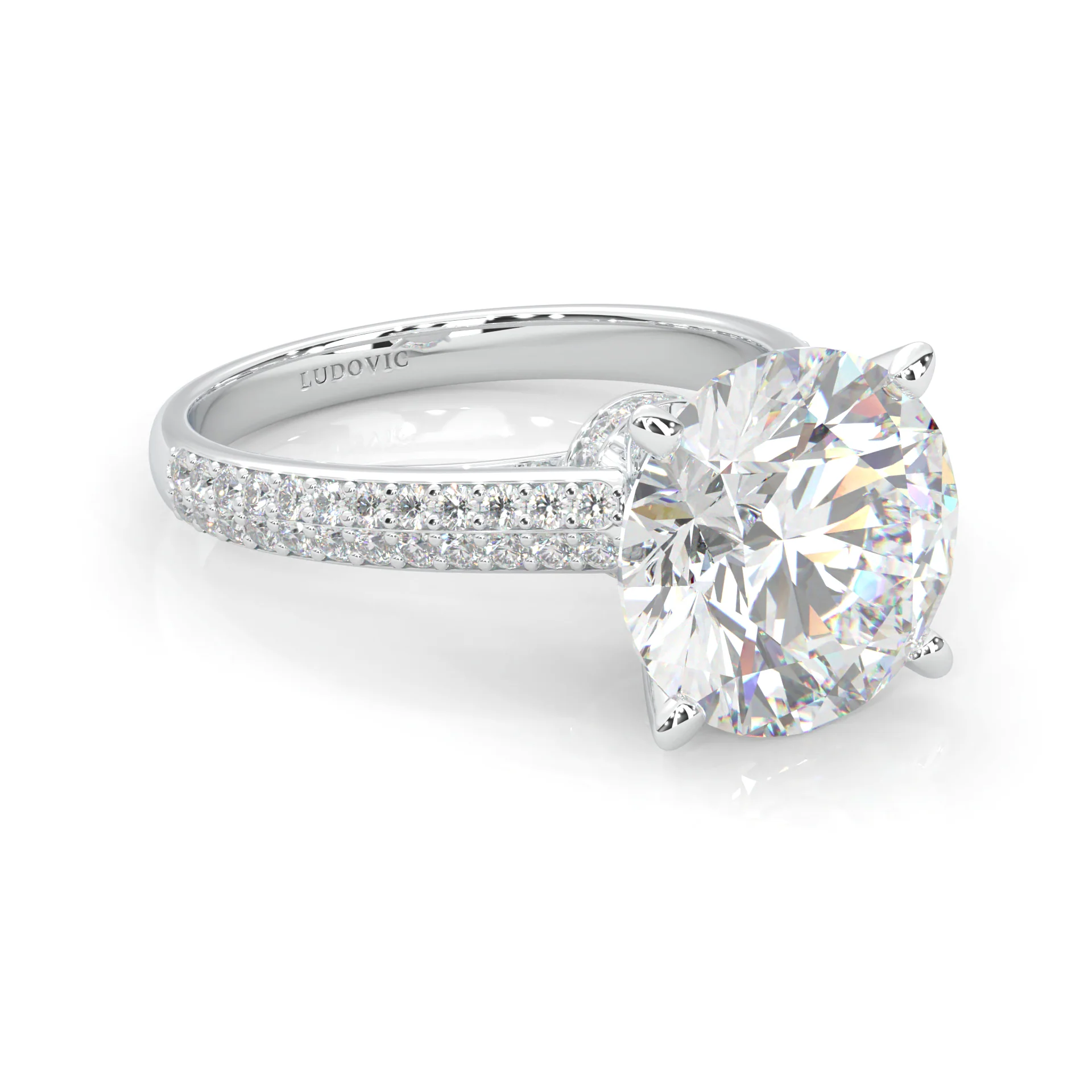 Lunaria Moissanite Engagement Ring (14k Solid Gold) - Image 3