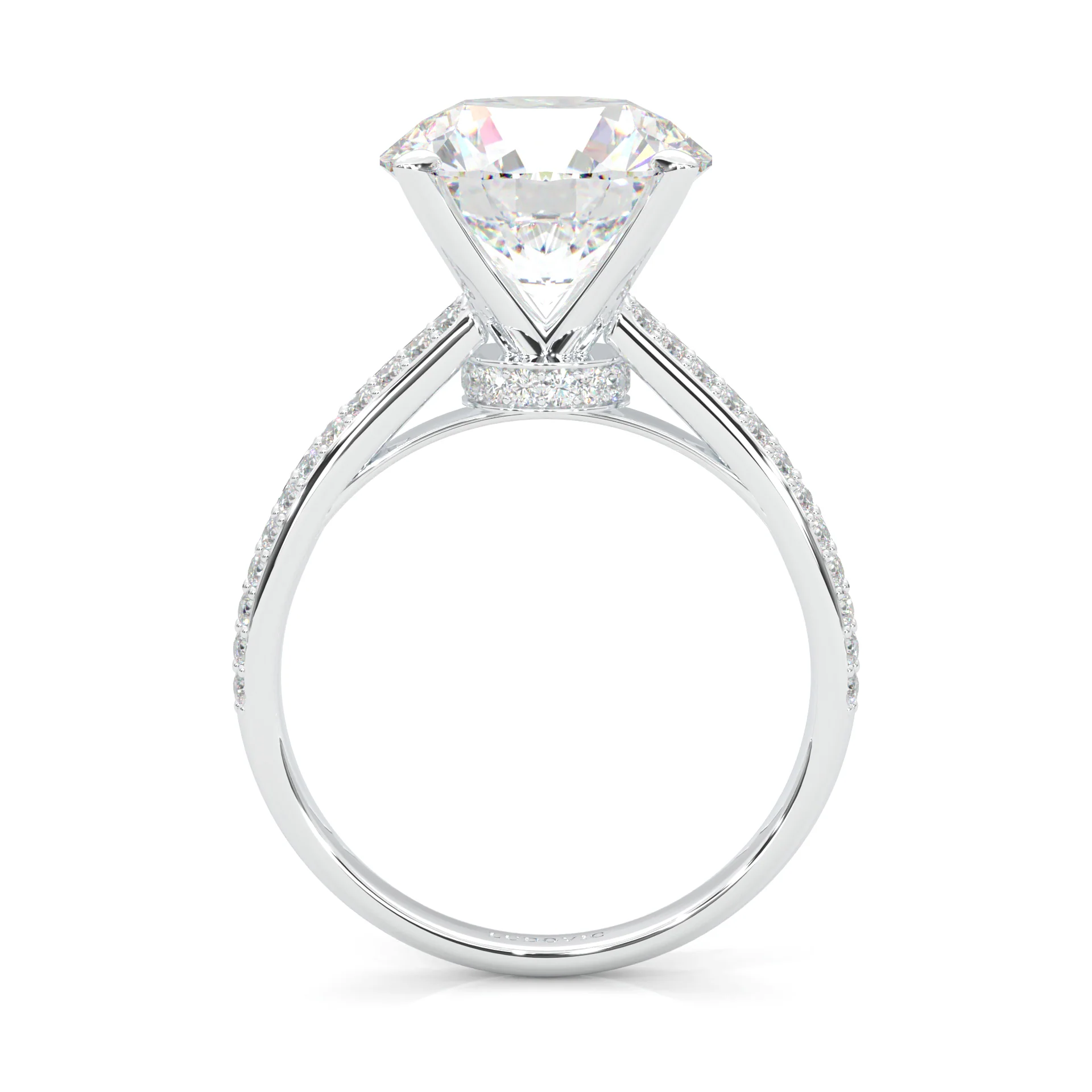 Lunaria Moissanite Engagement Ring (14k Solid Gold) - Image 4