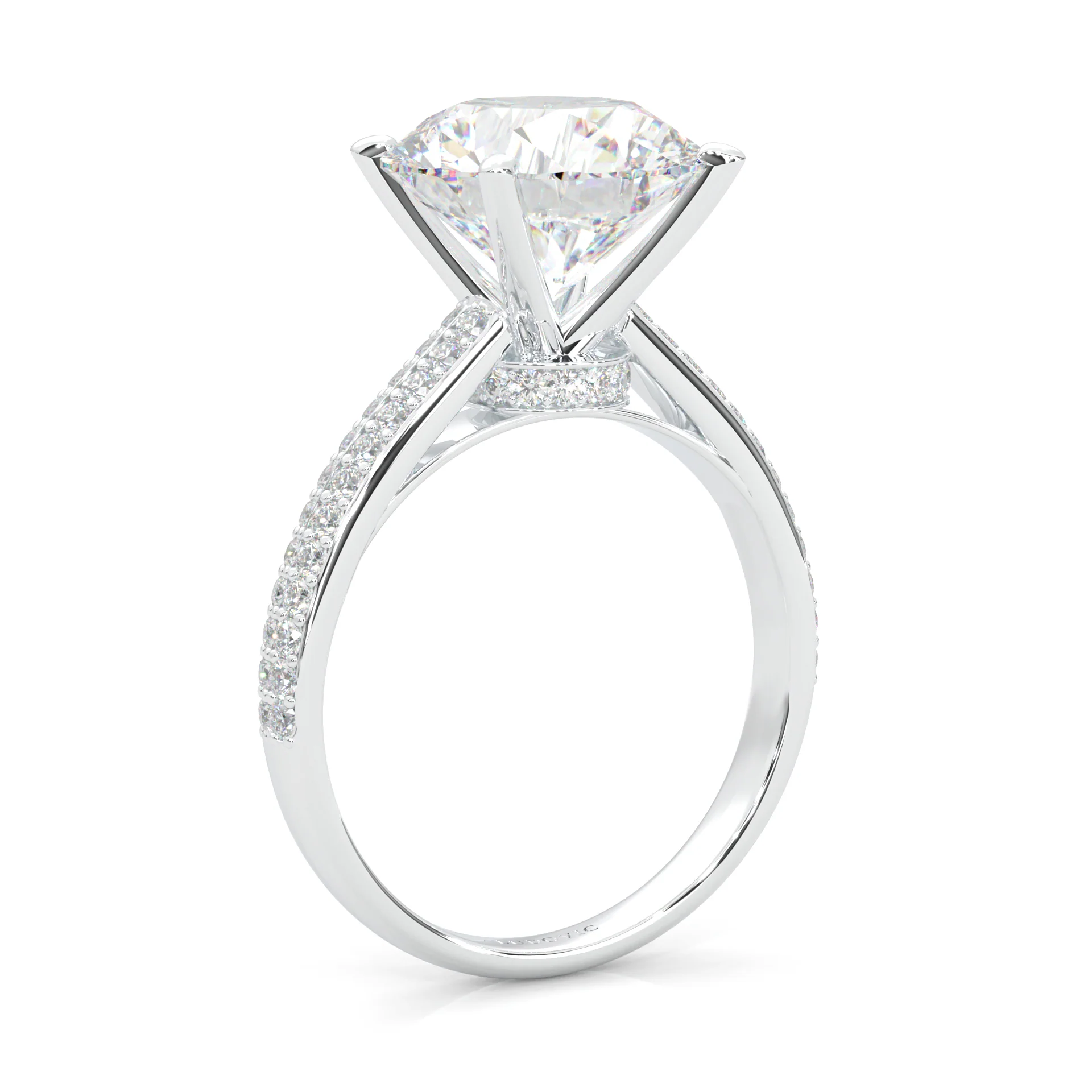 Lunaria Moissanite Engagement Ring (14k Solid Gold) - Image 5