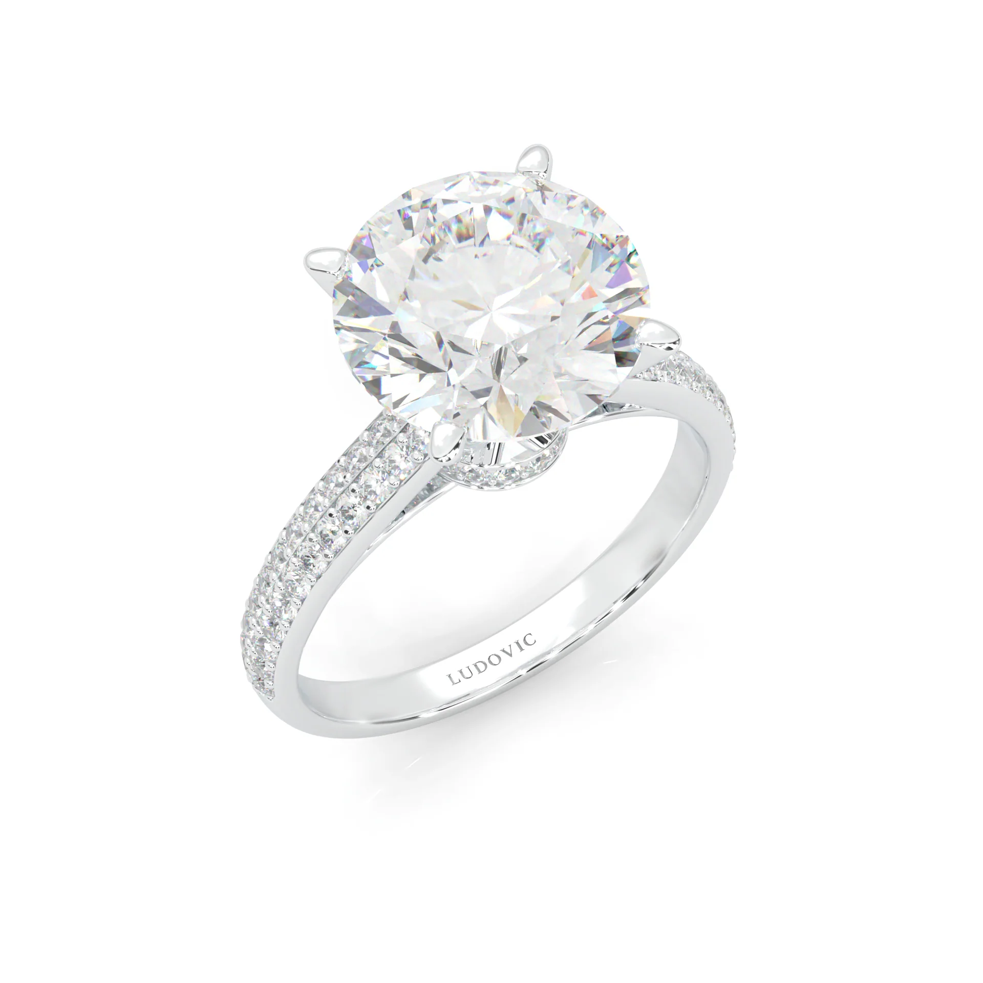 Lunaria Moissanite Engagement Ring (14k Solid Gold) - Image 7