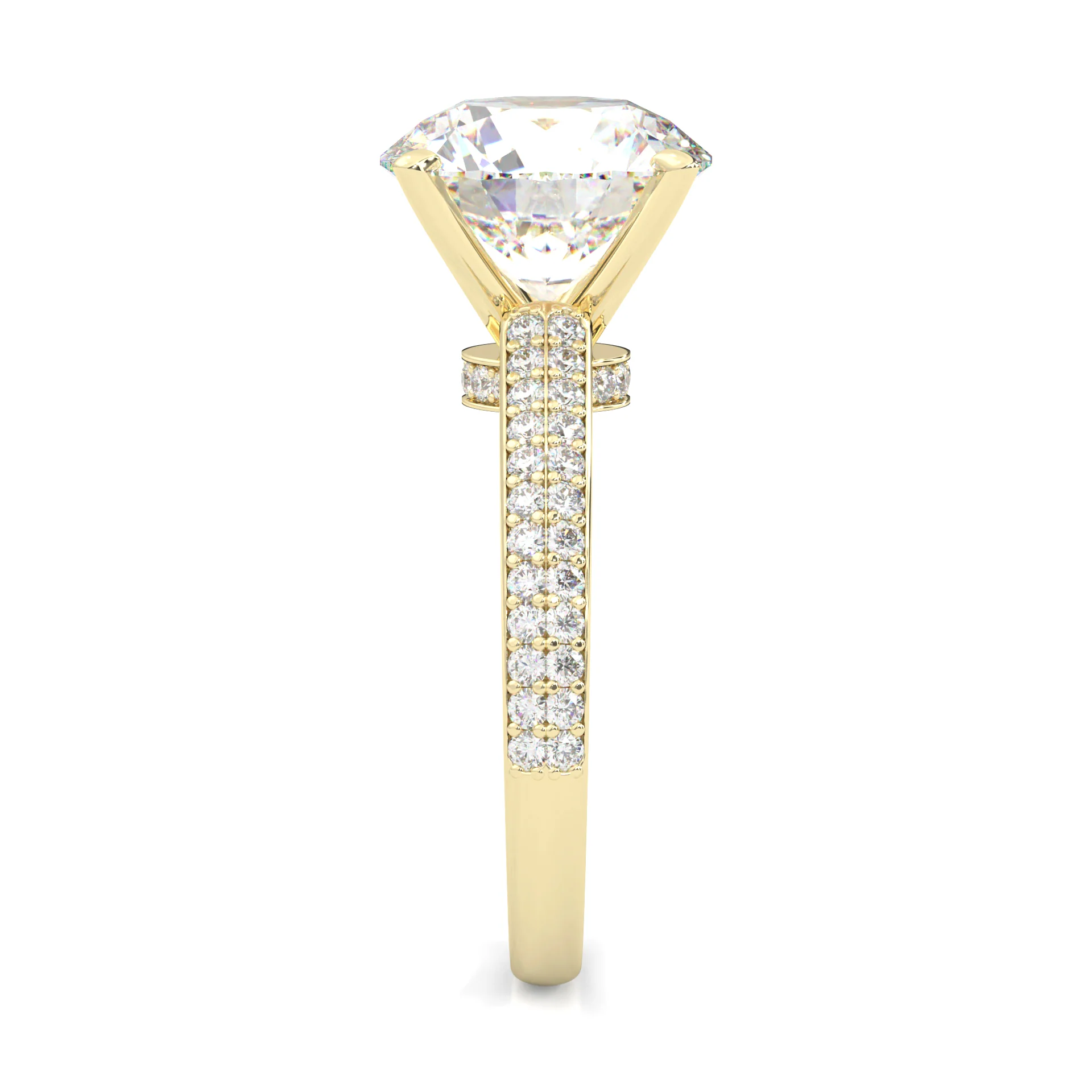 Lunaria Moissanite Engagement Ring ( Yellow Gold 14K ) - Image 6