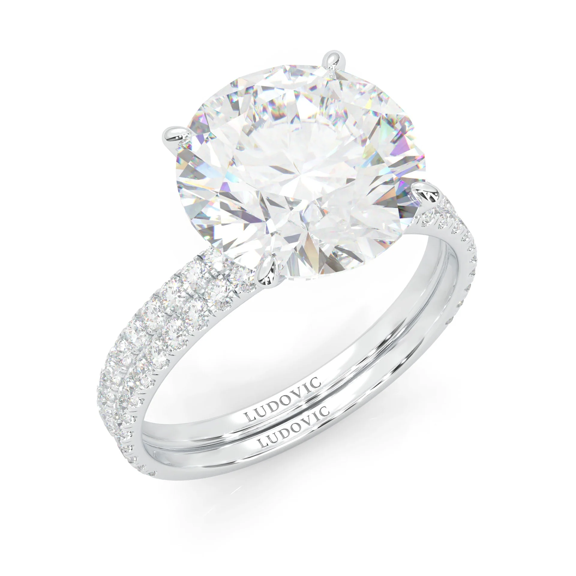 Hidden Halo Wedding Set (14k Solid Gold) - Image 6