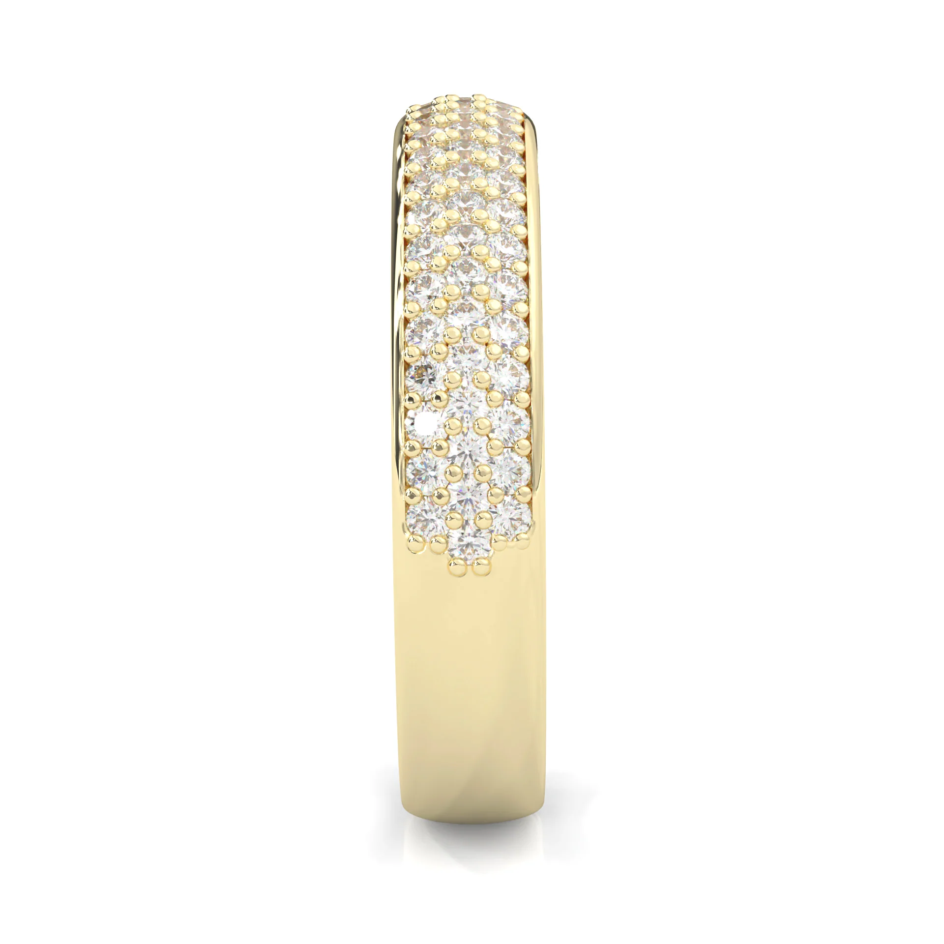 Six Studded Prongs Wedding Set (14k Solid Yellow Gold) - Image 11