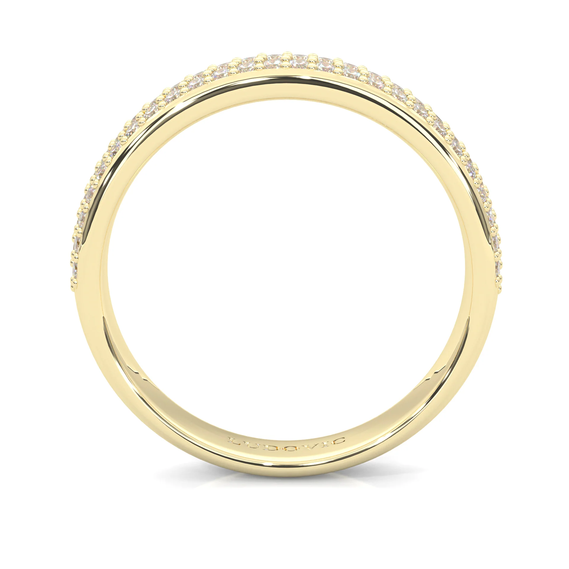 Six Studded Prongs Wedding Set (14k Solid Yellow Gold) - Image 12