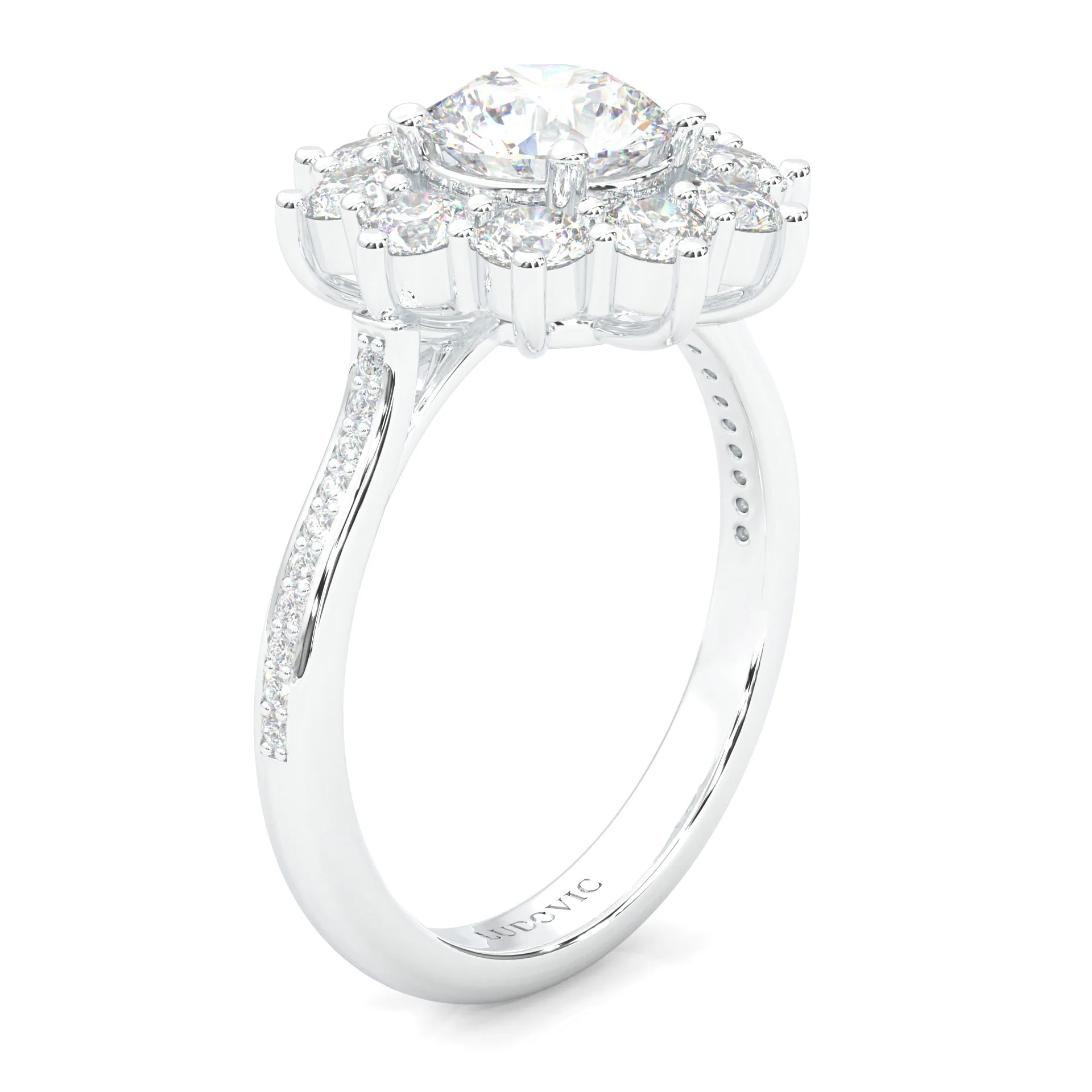 Passion Flower Engagement Ring (14k Solid Gold) - Image 3