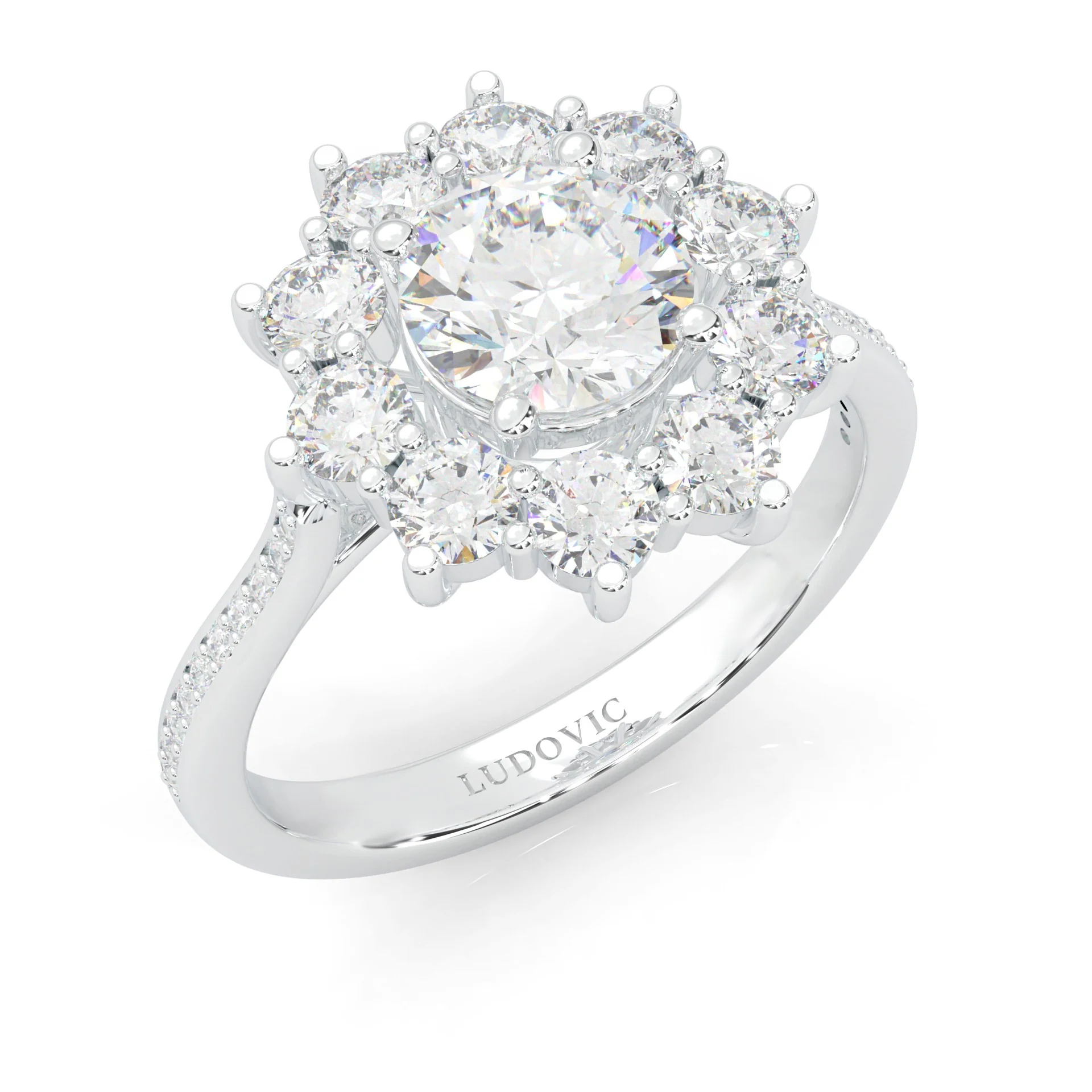Passion Flower Engagement Ring (14k Solid Gold) - Image 6