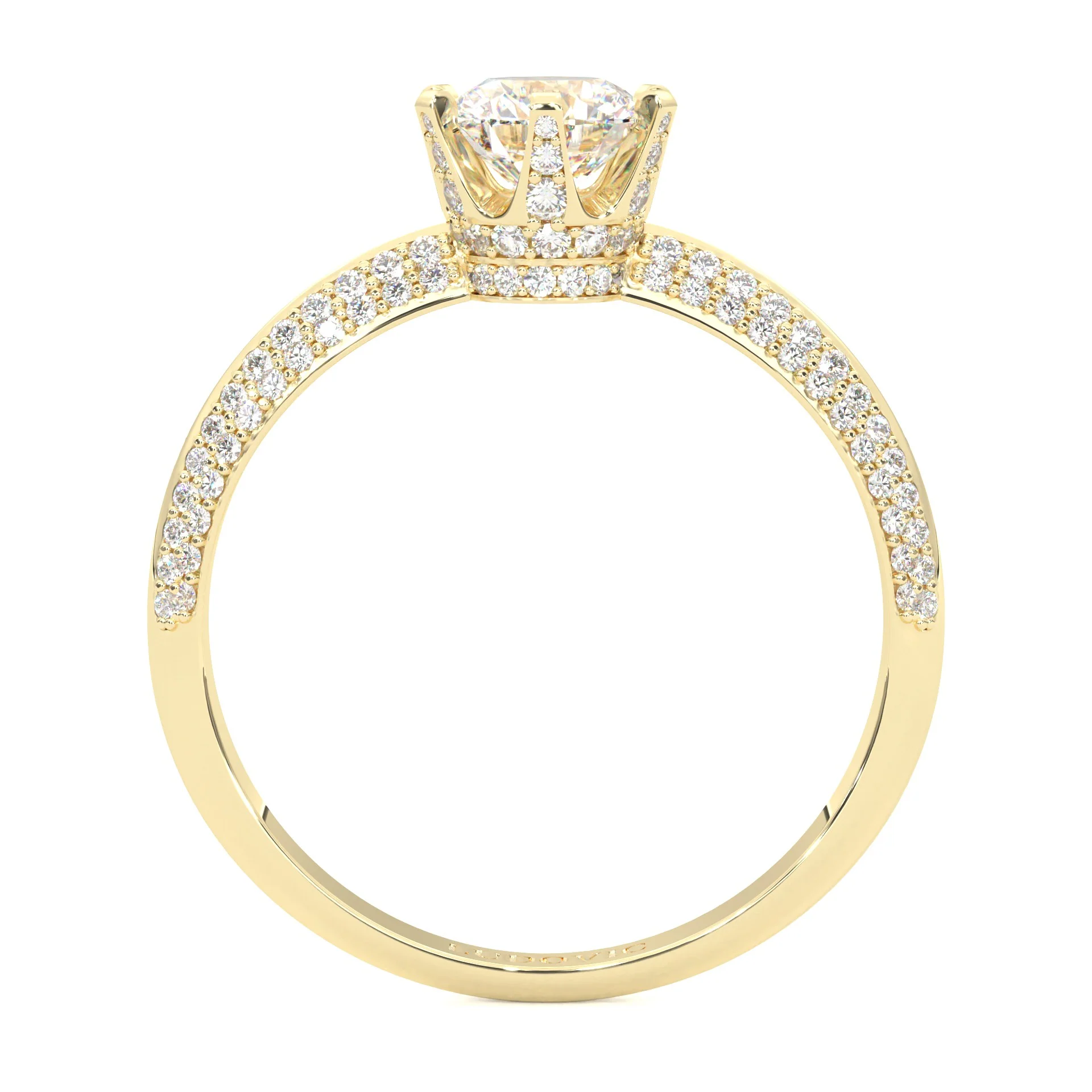 Sunny Ludovic Moissanite Ring ( Yellow Gold 14K ) - Image 5