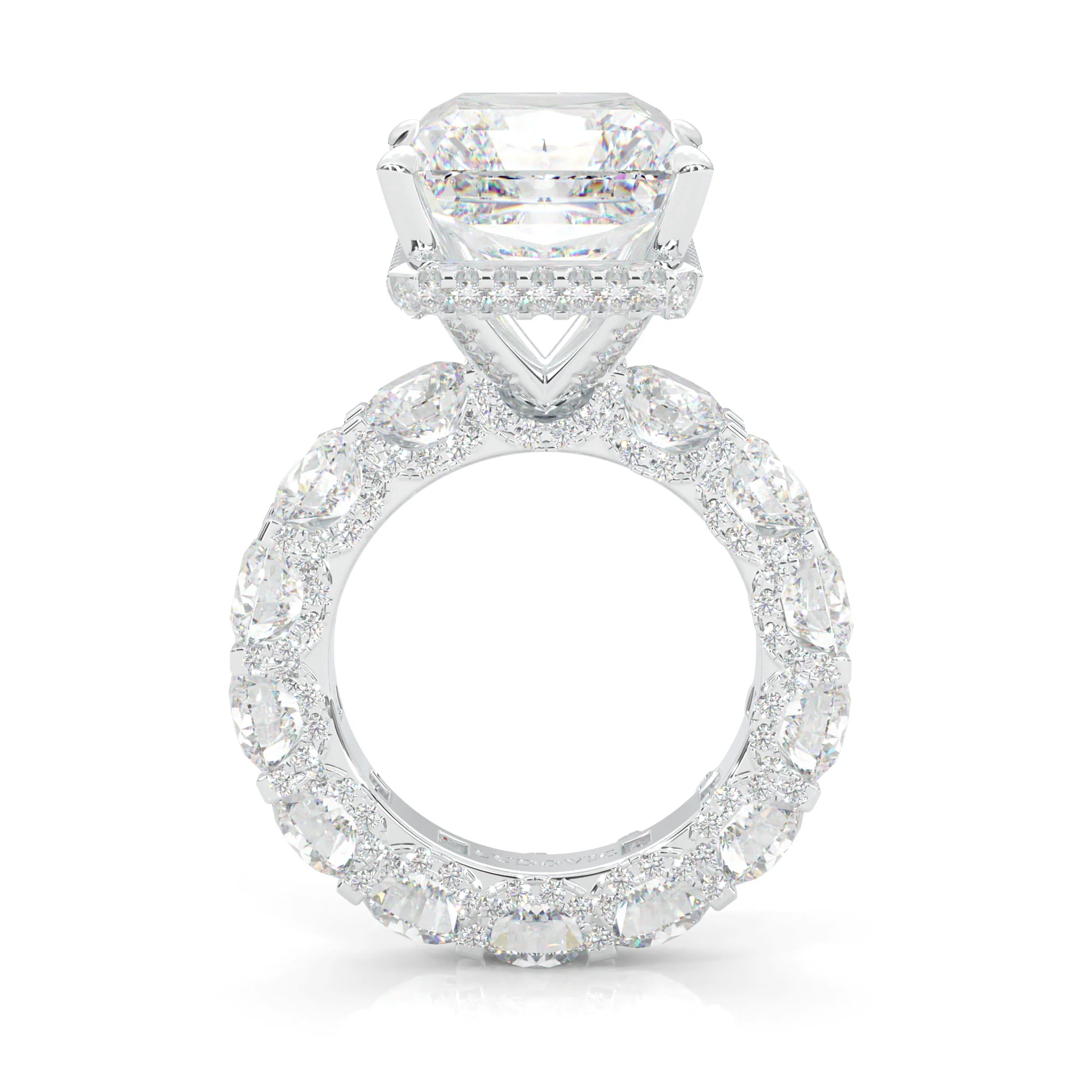 Supernova II - Ludovic Moissanite Ring ( Radiant Cut ) (5-Carat Main Stone) - Image 3
