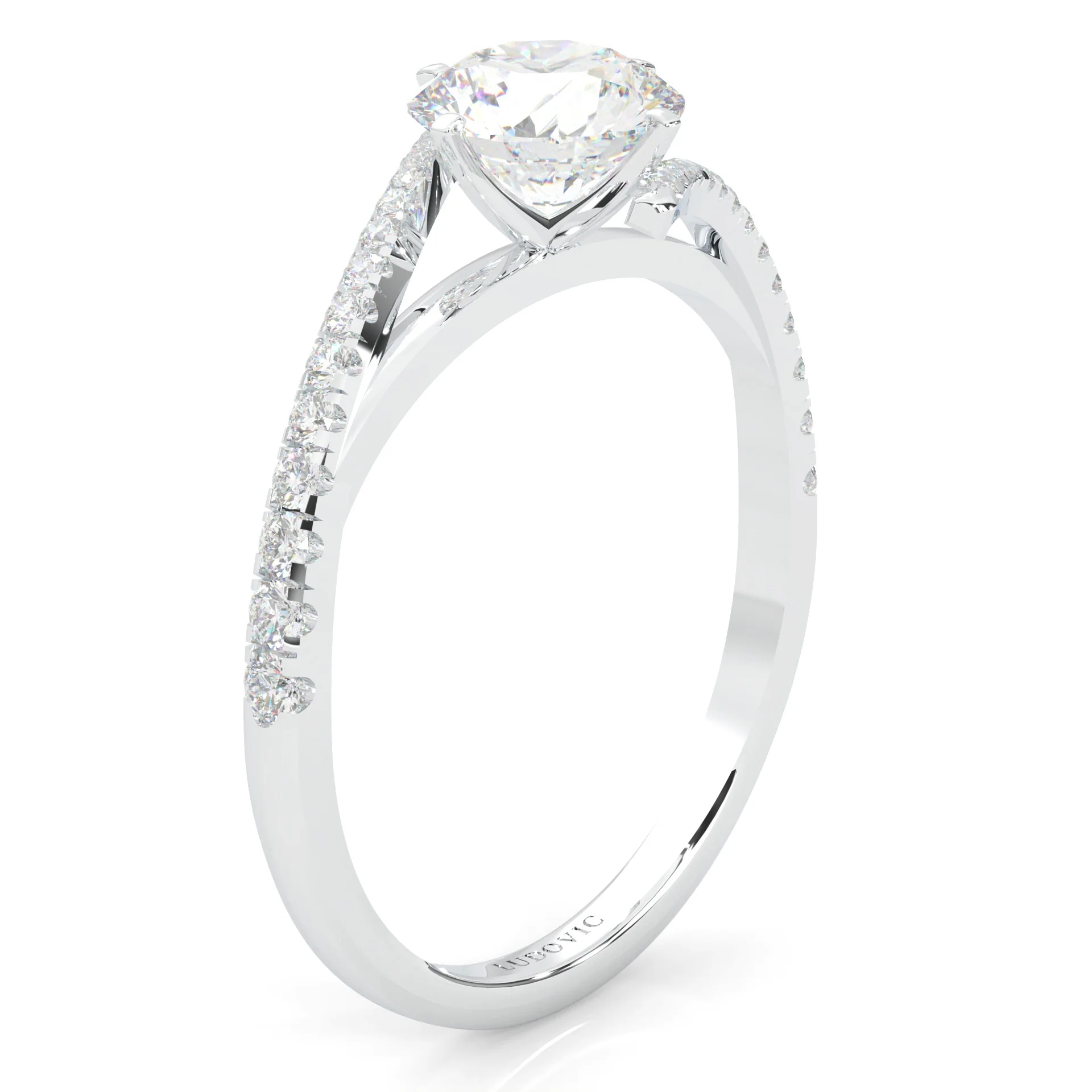 Luna Arc Moissanite Engagement Ring (14k Solid Gold) - Image 4