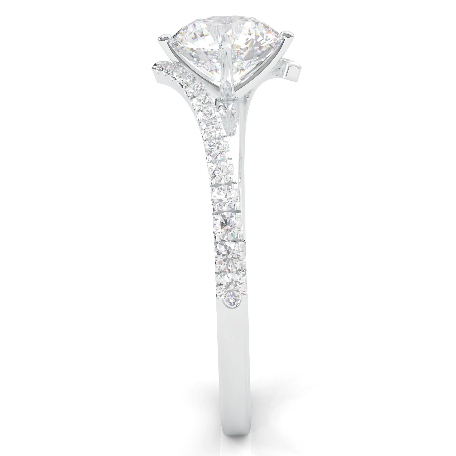 Luna Arc Moissanite Engagement Ring (14k Solid Gold) - Image 5