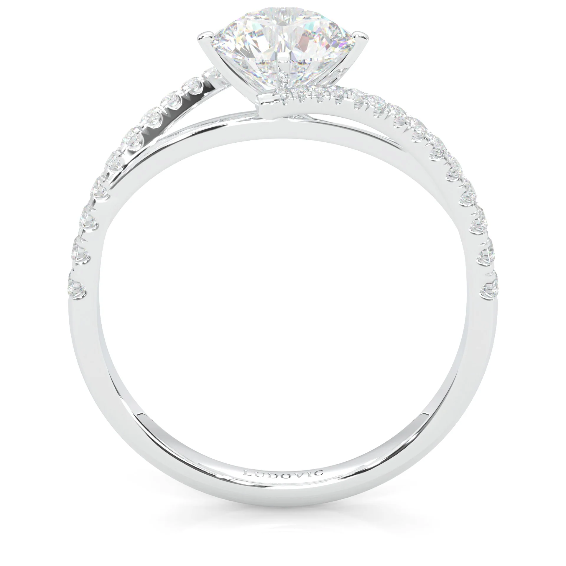 Luna Arc Moissanite Engagement Ring (14k Solid Gold) - Image 6