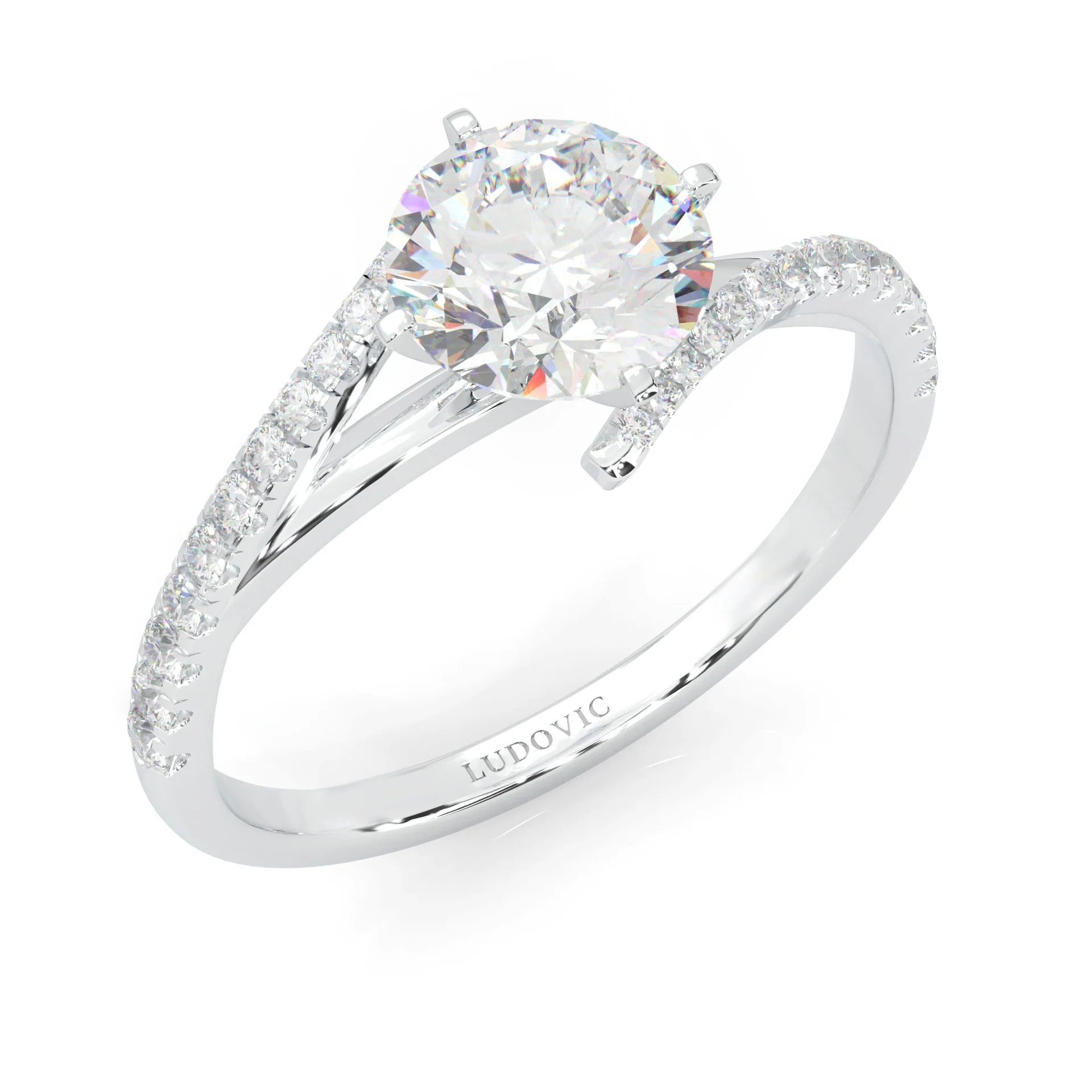 Luna Arc Moissanite Engagement Ring (14k Solid Gold) - Image 7