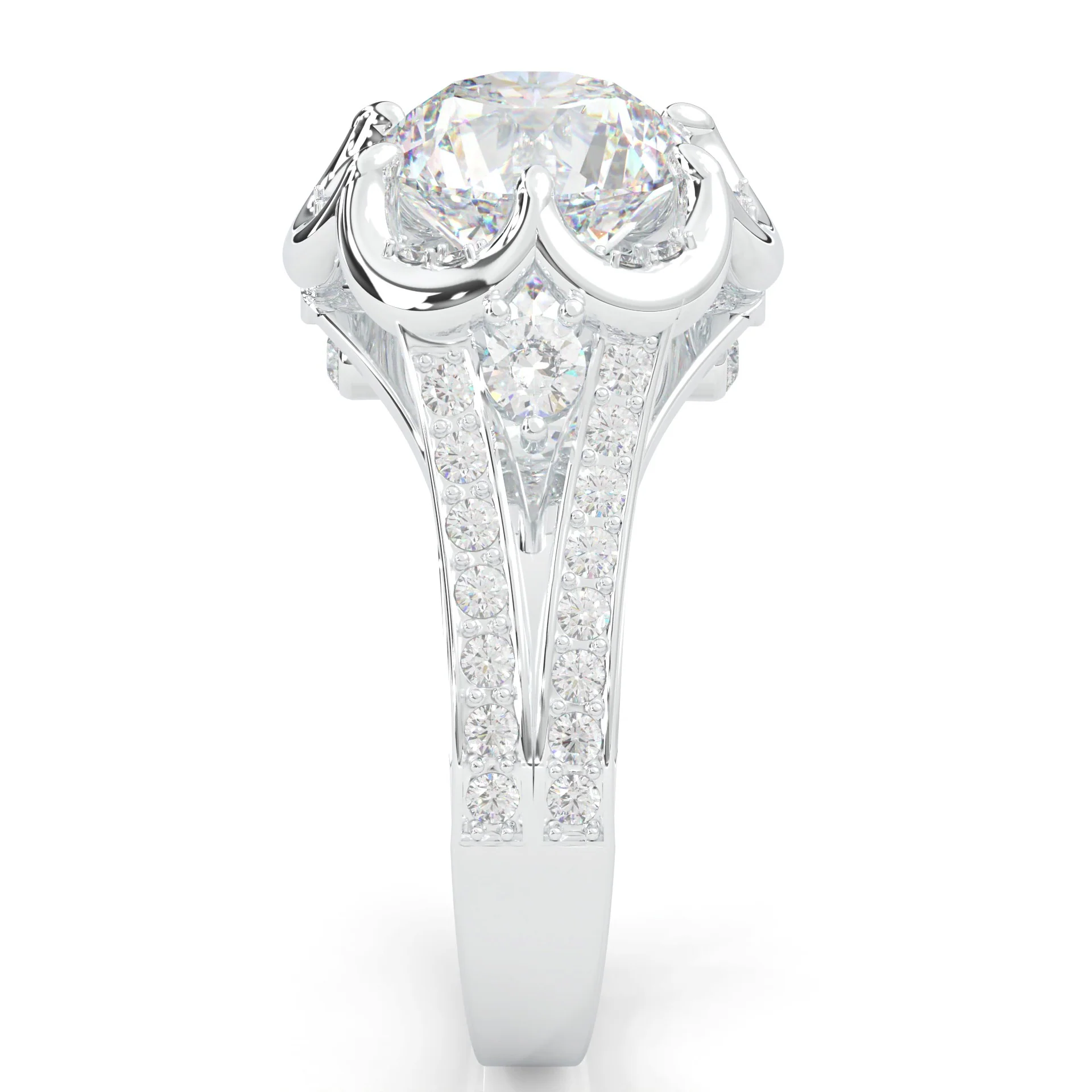 The Angel Belle Moissanite Engagement Ring (14k Solid Gold) - Image 3