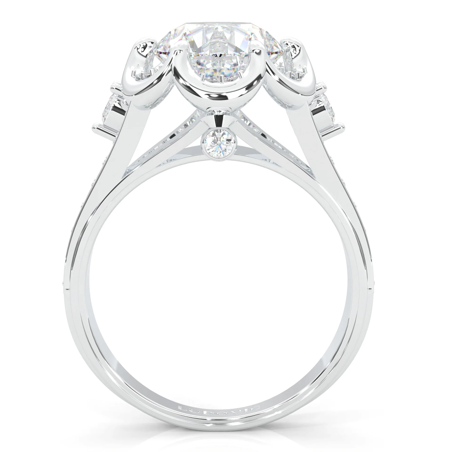 The Angel Belle Moissanite Engagement Ring (14k Solid Gold) - Image 4