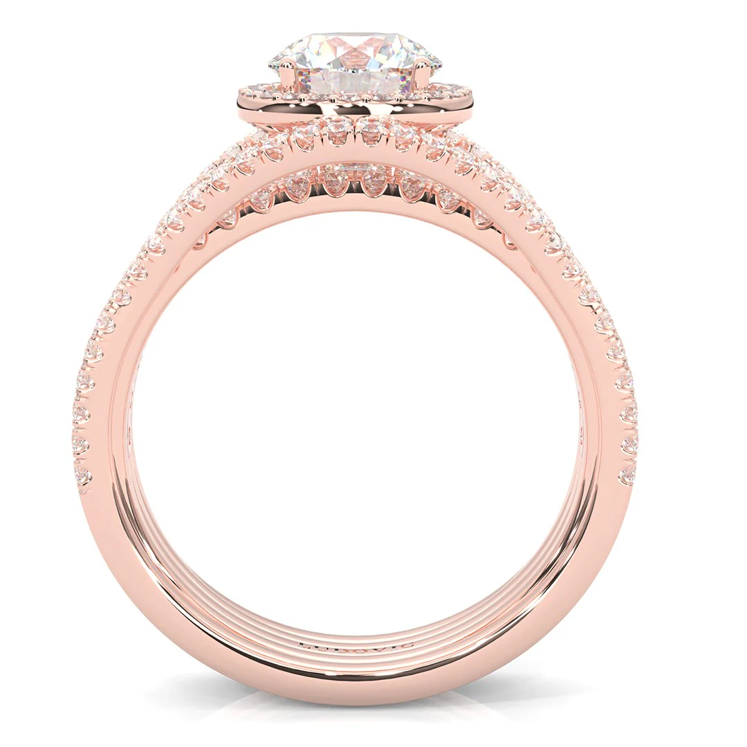The Astral Luminance Moissanite Cocktail Ring ( Rose Gold 14k ) - Image 4