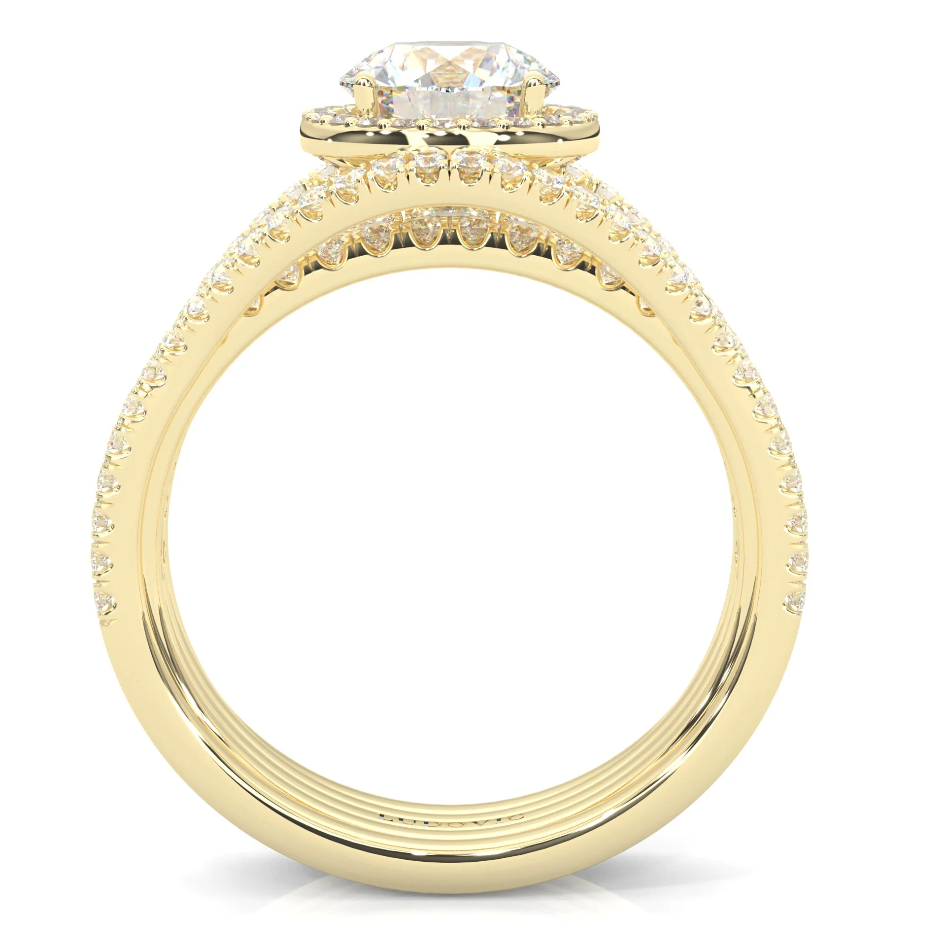 The Astral Luminance Moissanite Cocktail Ring ( Yellow Gold 14k ) - Image 4