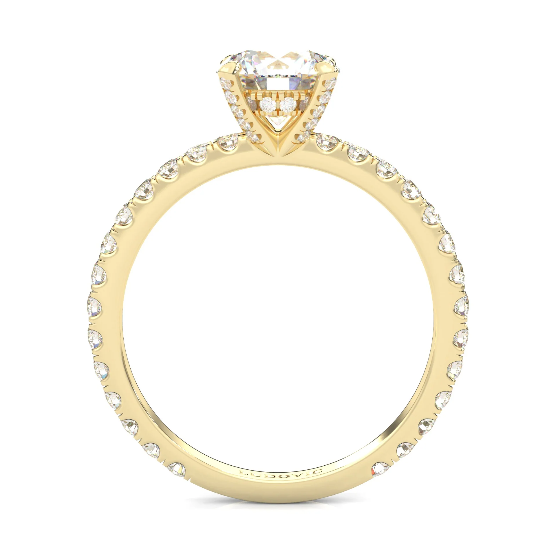 The Brilliant Teardrop Ring Moissanite Engagement Ring ( Yellow Gold 14K ) - Image 5