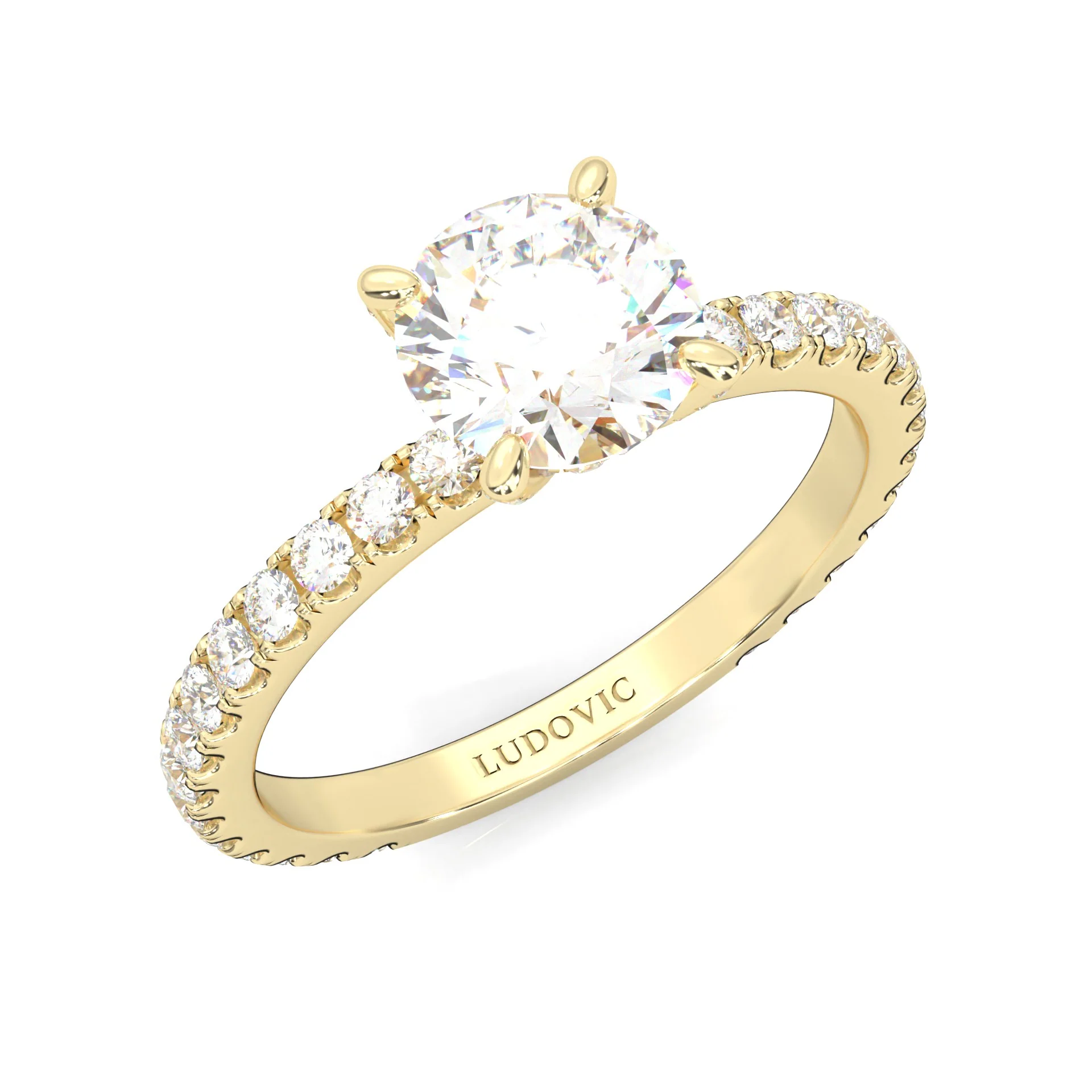 The Brilliant Teardrop Ring Moissanite Engagement Ring ( Yellow Gold 14K ) - Image 6