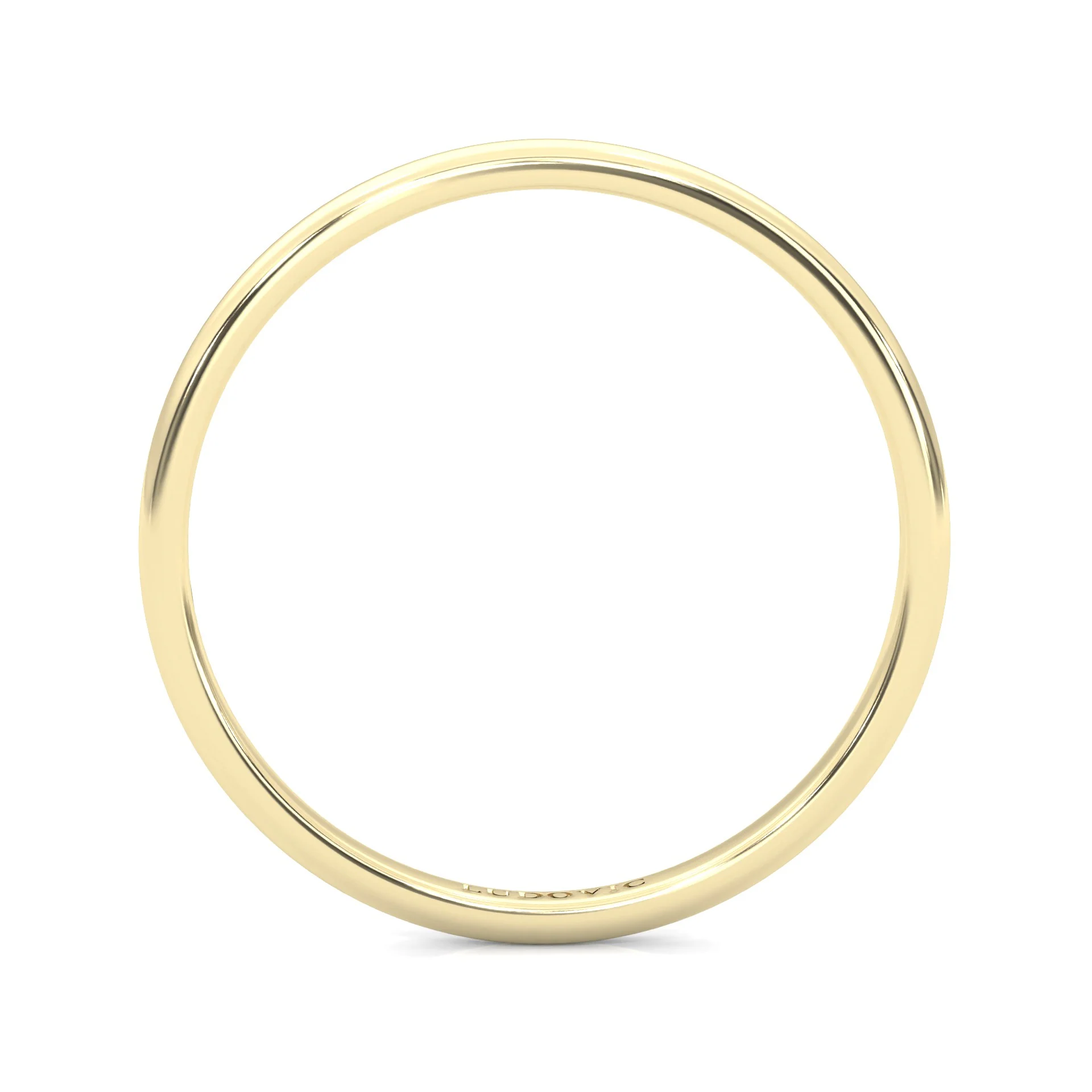 The Classic Moissanite Wedding Band ( Yellow Gold ) - Image 5