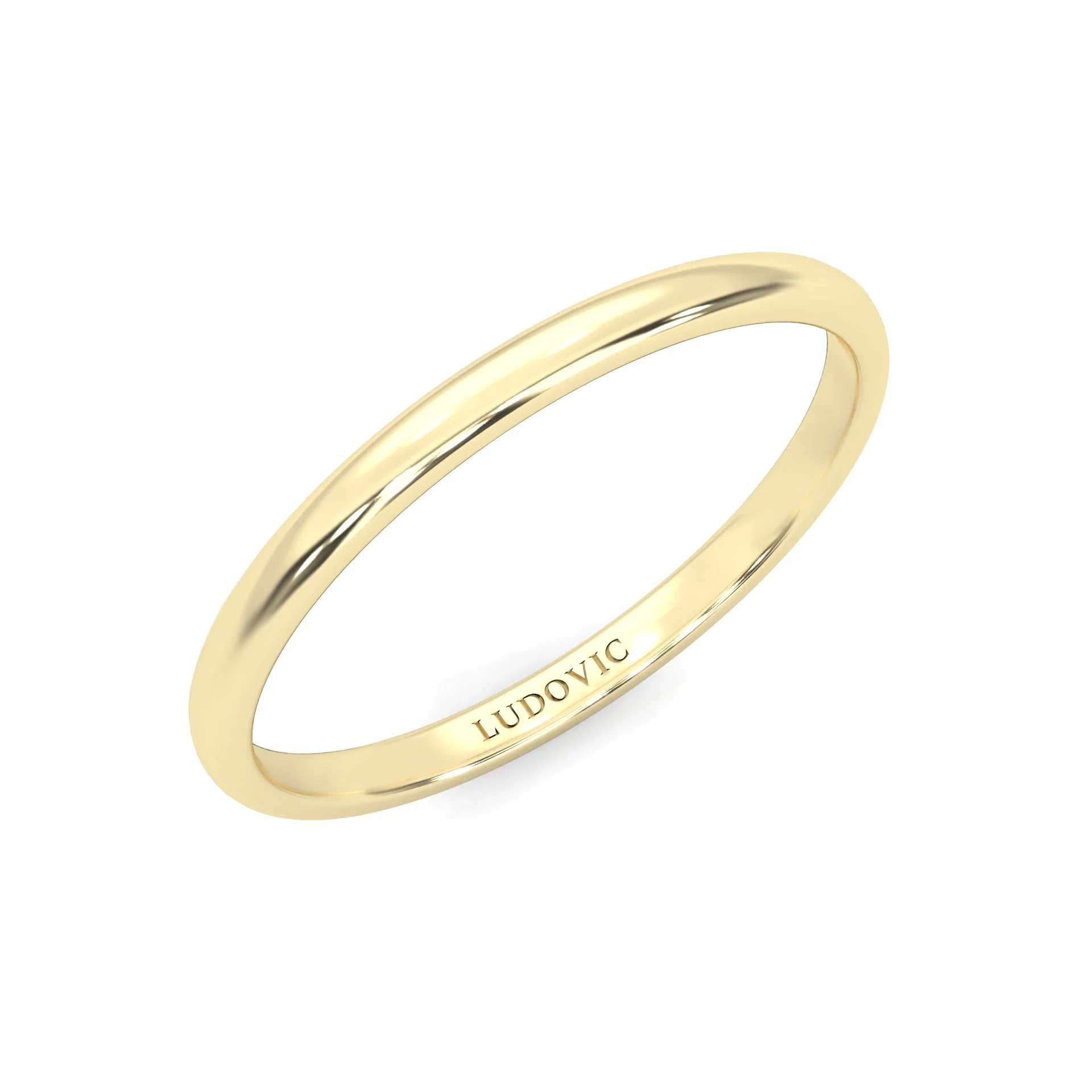 The Classic Moissanite Wedding Band ( Yellow Gold ) - Image 6