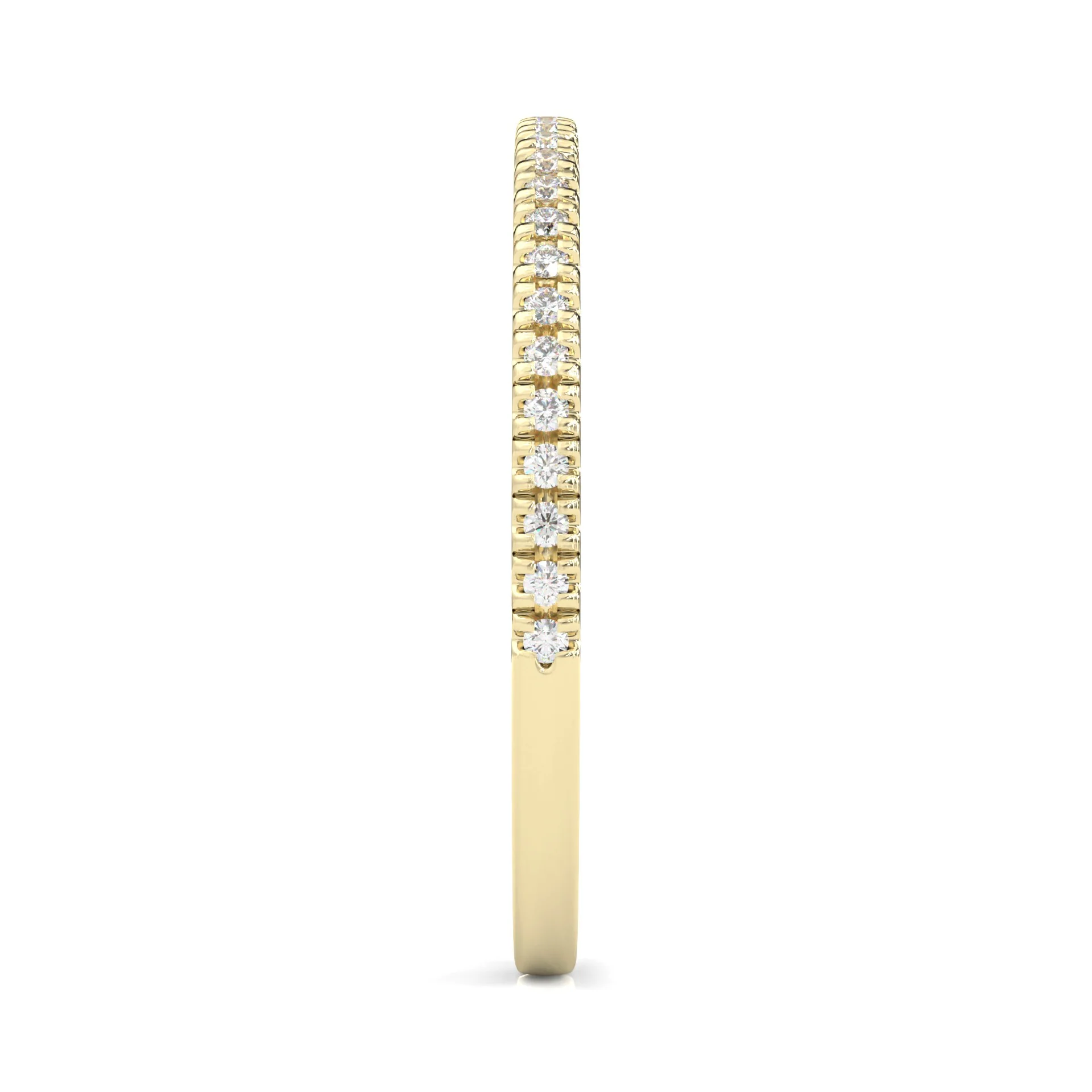 The Crystals Moissanite Wedding Band ( Yellow Gold ) - Image 3