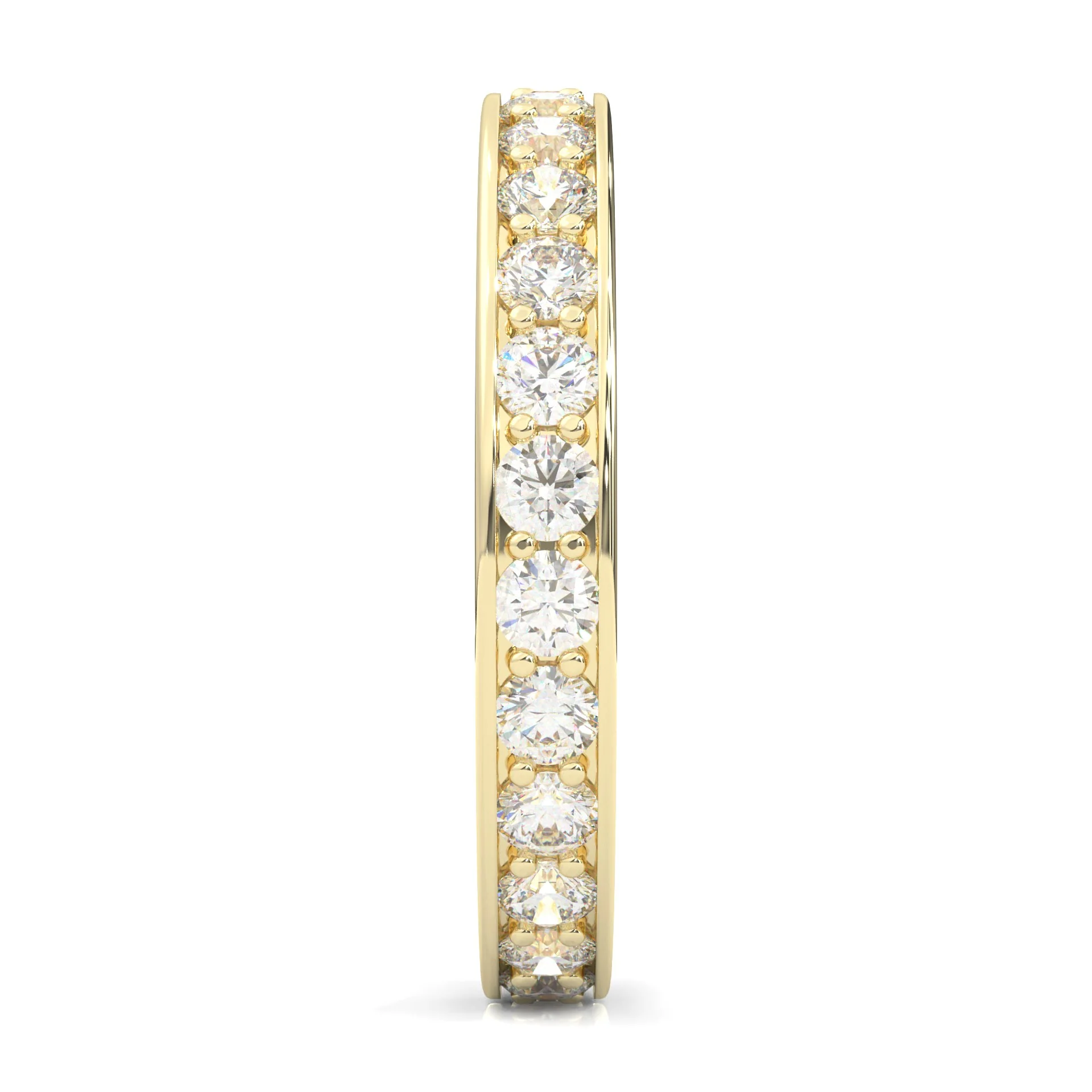 The Dearest Vigor Moissanite Eternity Ring ( Yellow Gold ) - Image 3