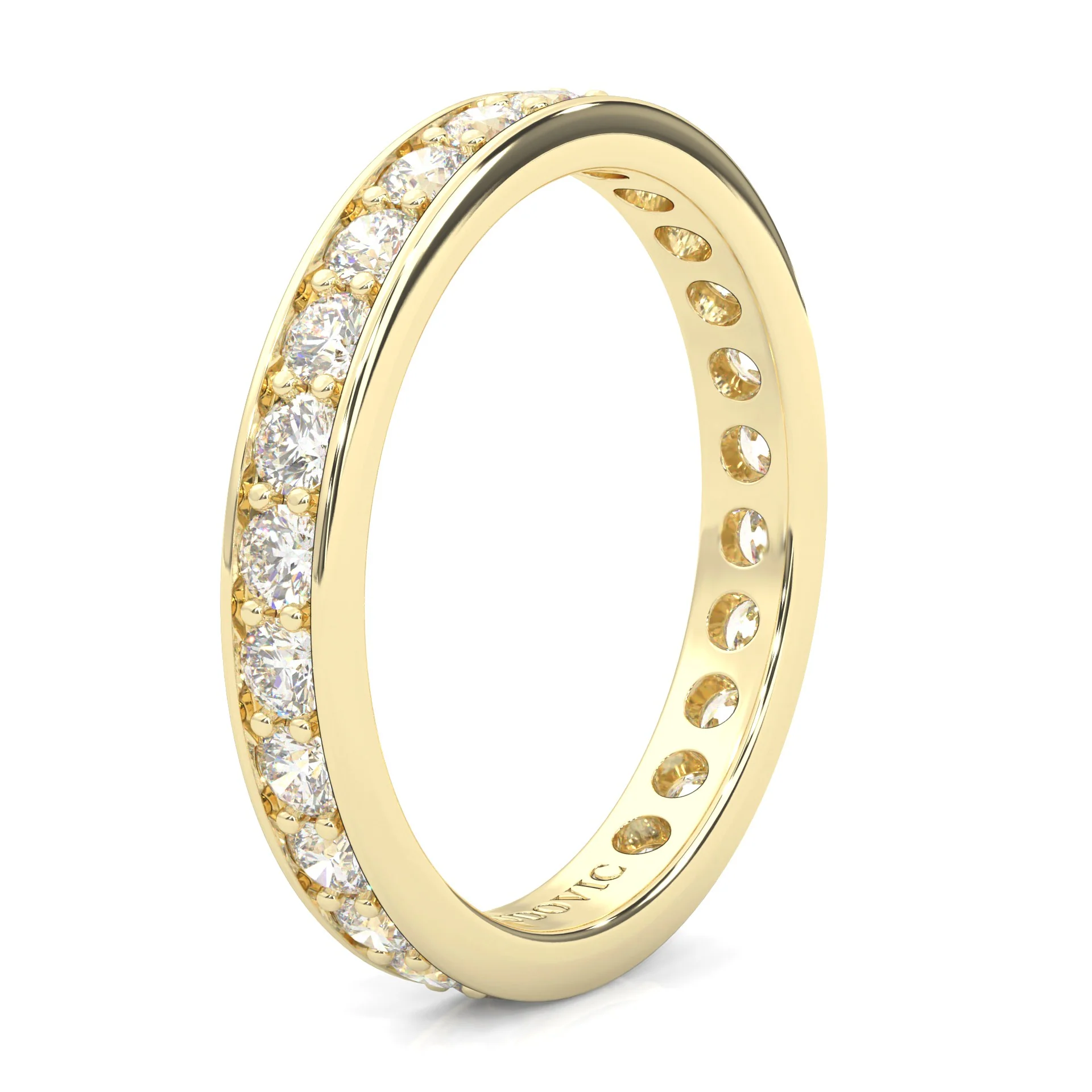 The Dearest Vigor Moissanite Eternity Ring ( Yellow Gold ) - Image 4