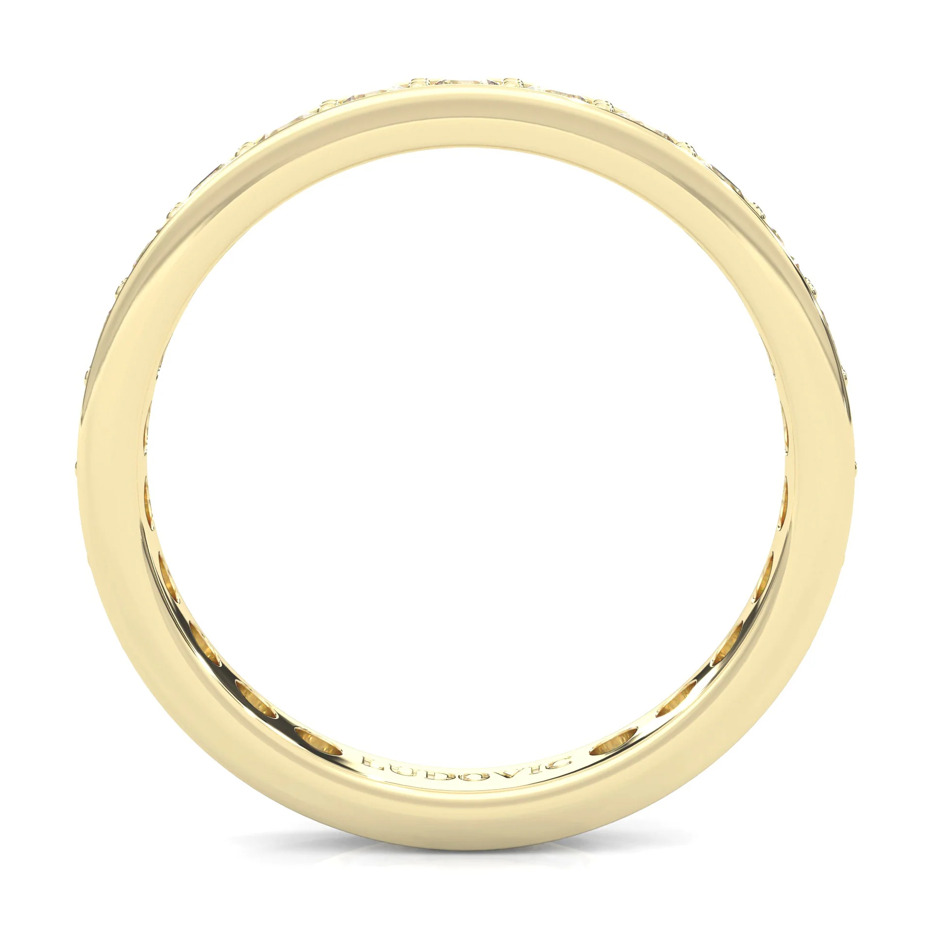The Dearest Vigor Moissanite Eternity Ring ( Yellow Gold ) - Image 5