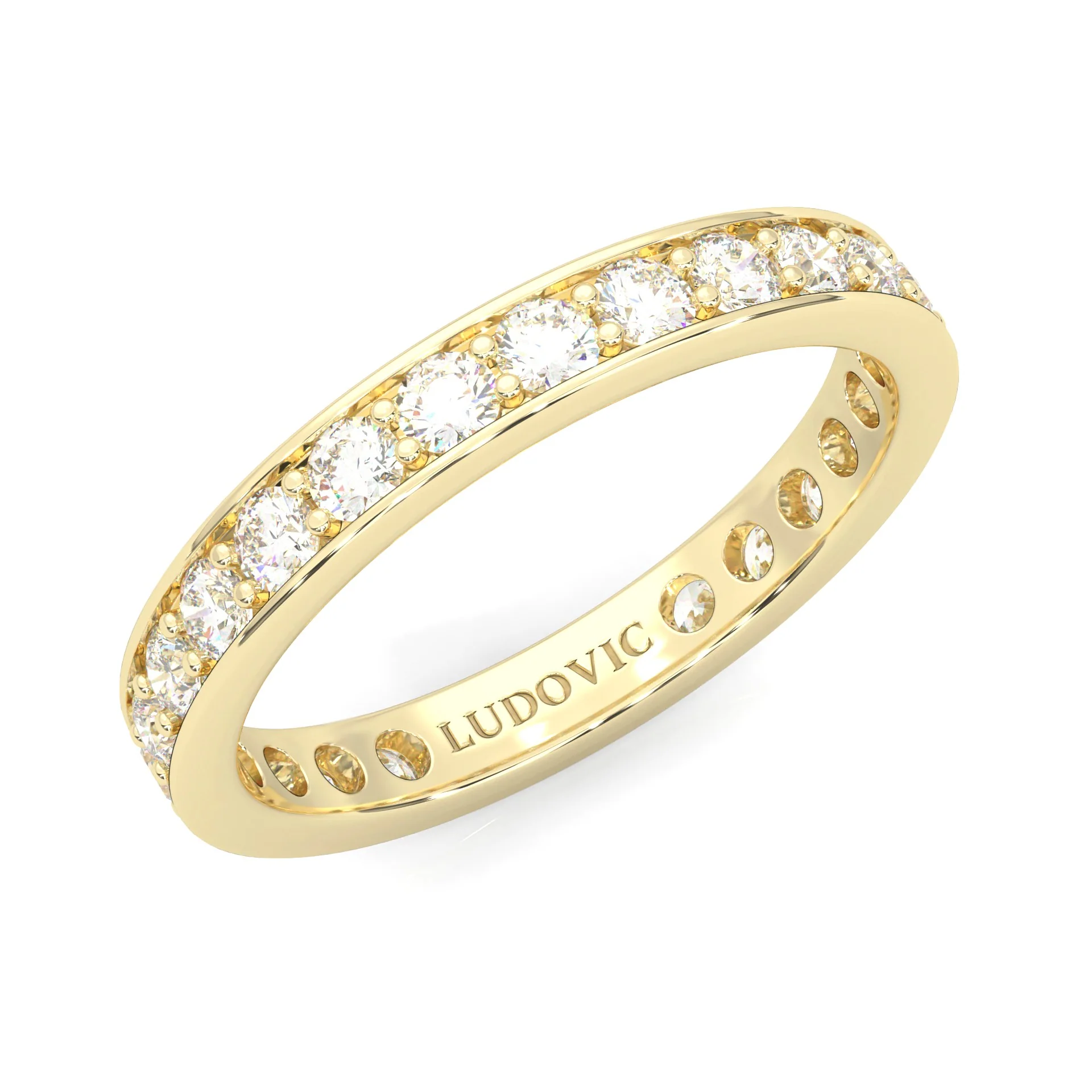 The Dearest Vigor Moissanite Eternity Ring ( Yellow Gold ) - Image 6