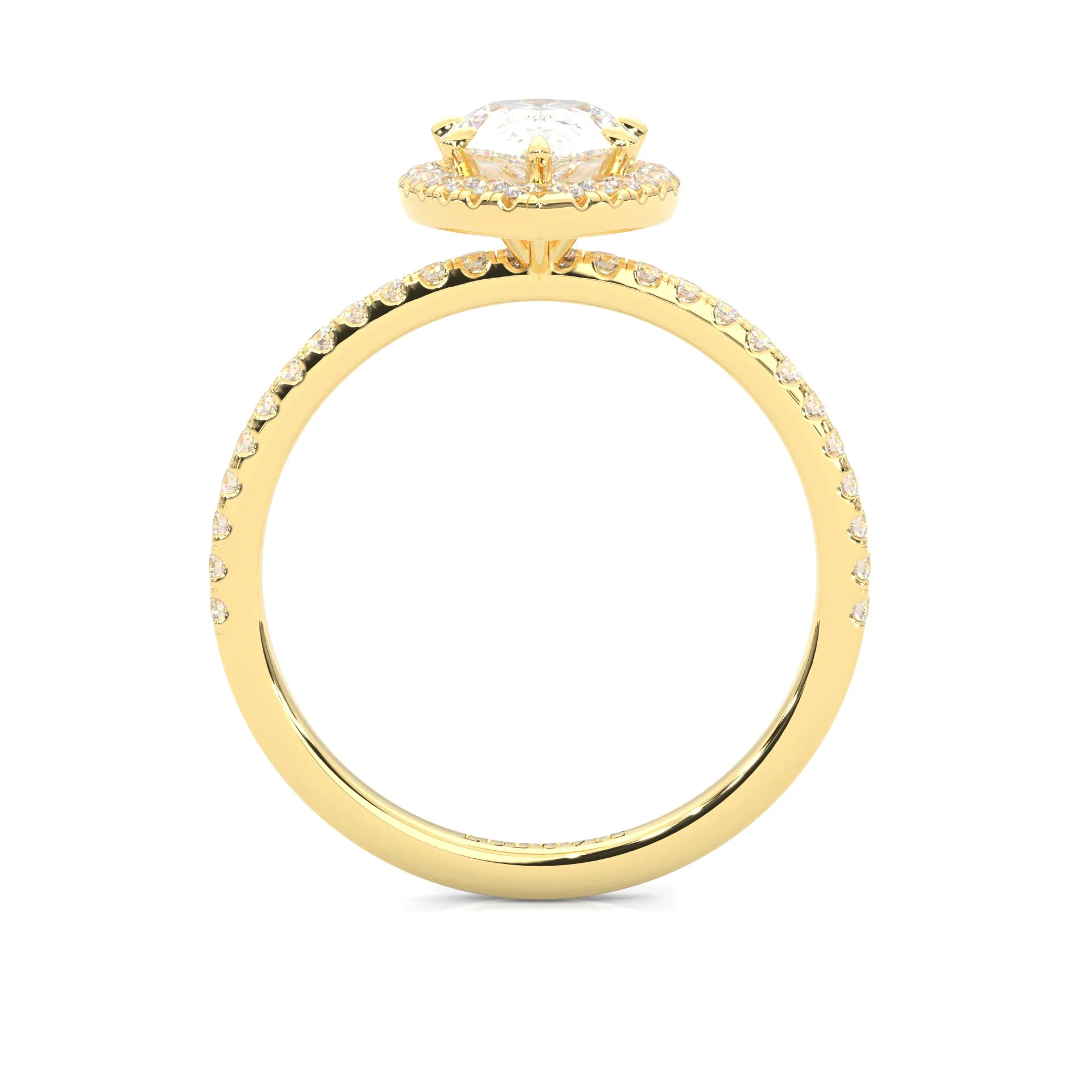 Valora Moissanite Engagement Ring ( Yellow Gold 14K ) - Image 5