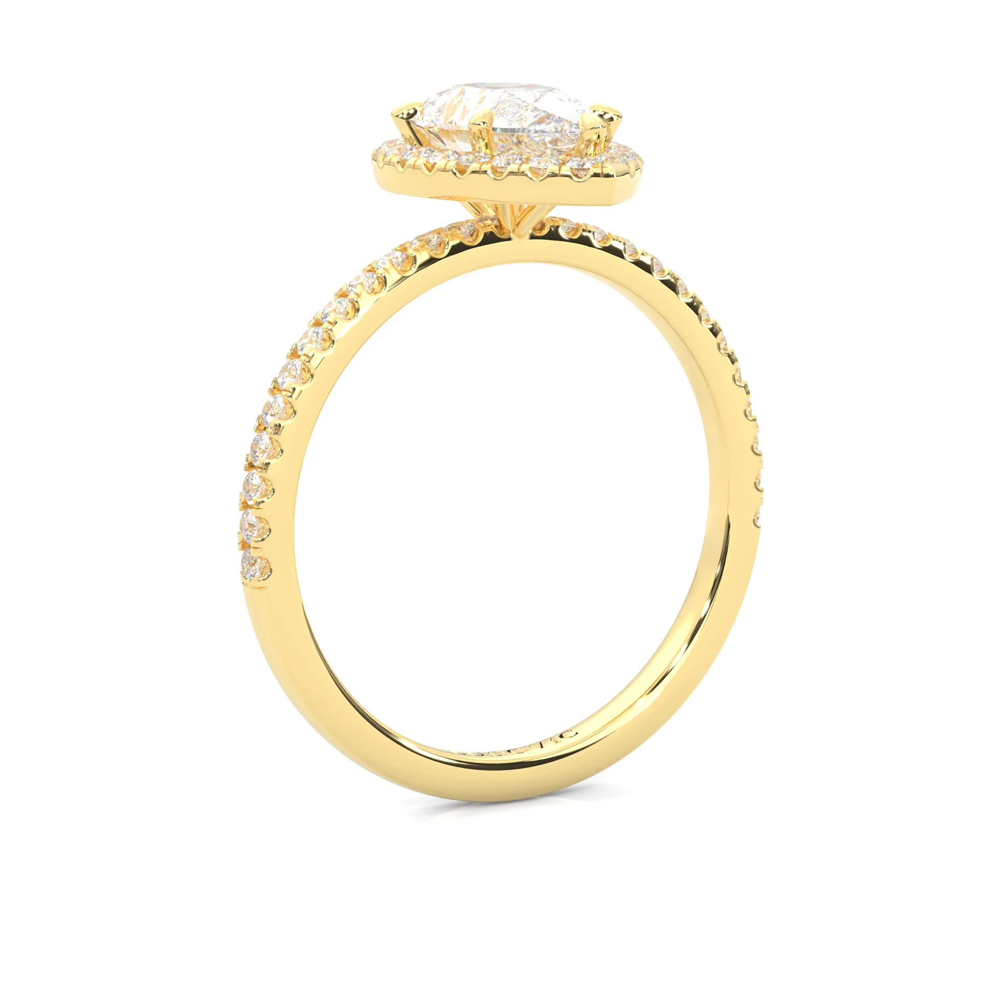 Valora Moissanite Engagement Ring ( Yellow Gold 14K ) - Image 6