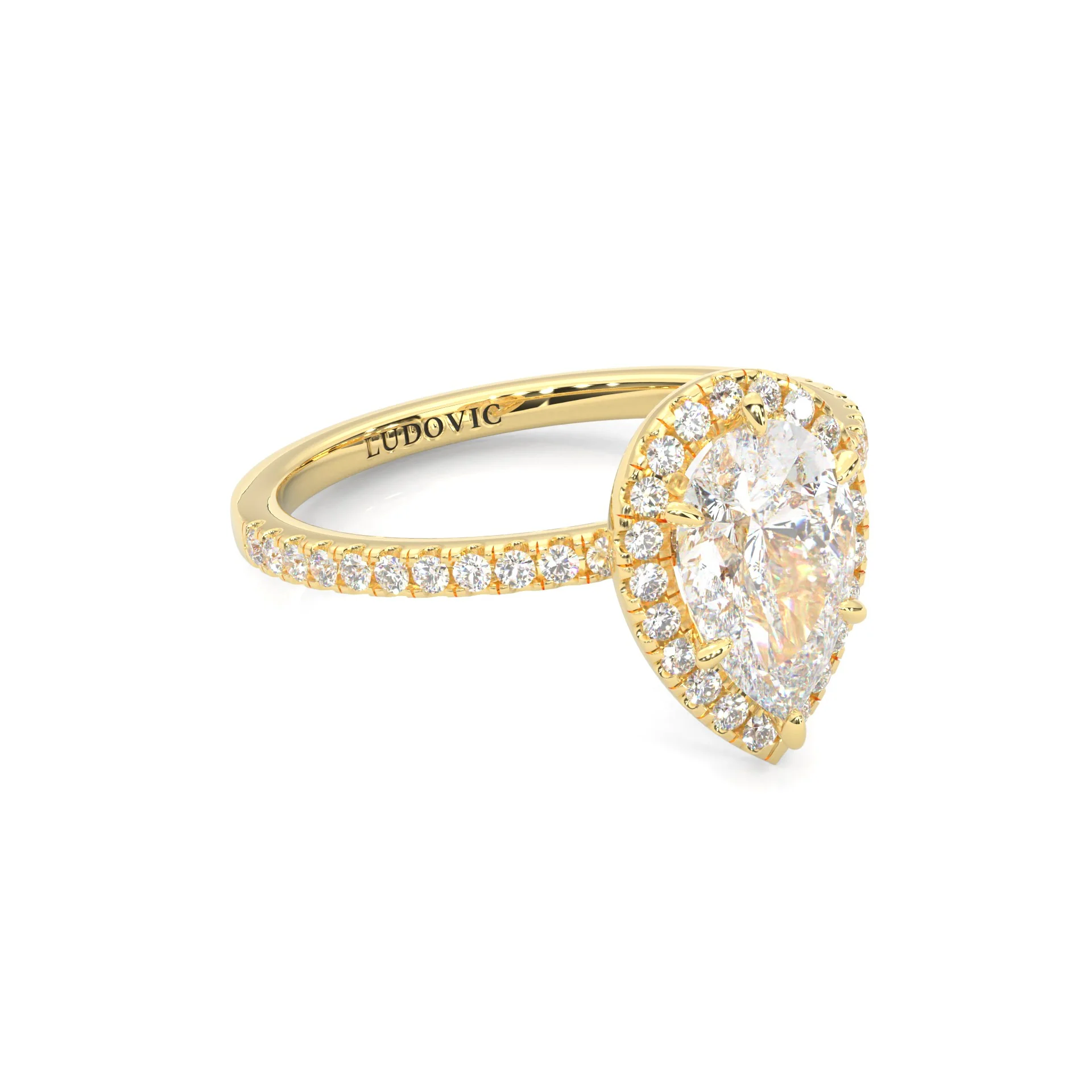 Valora Moissanite Wedding Set (14k Solid Yellow Gold) - Image 8