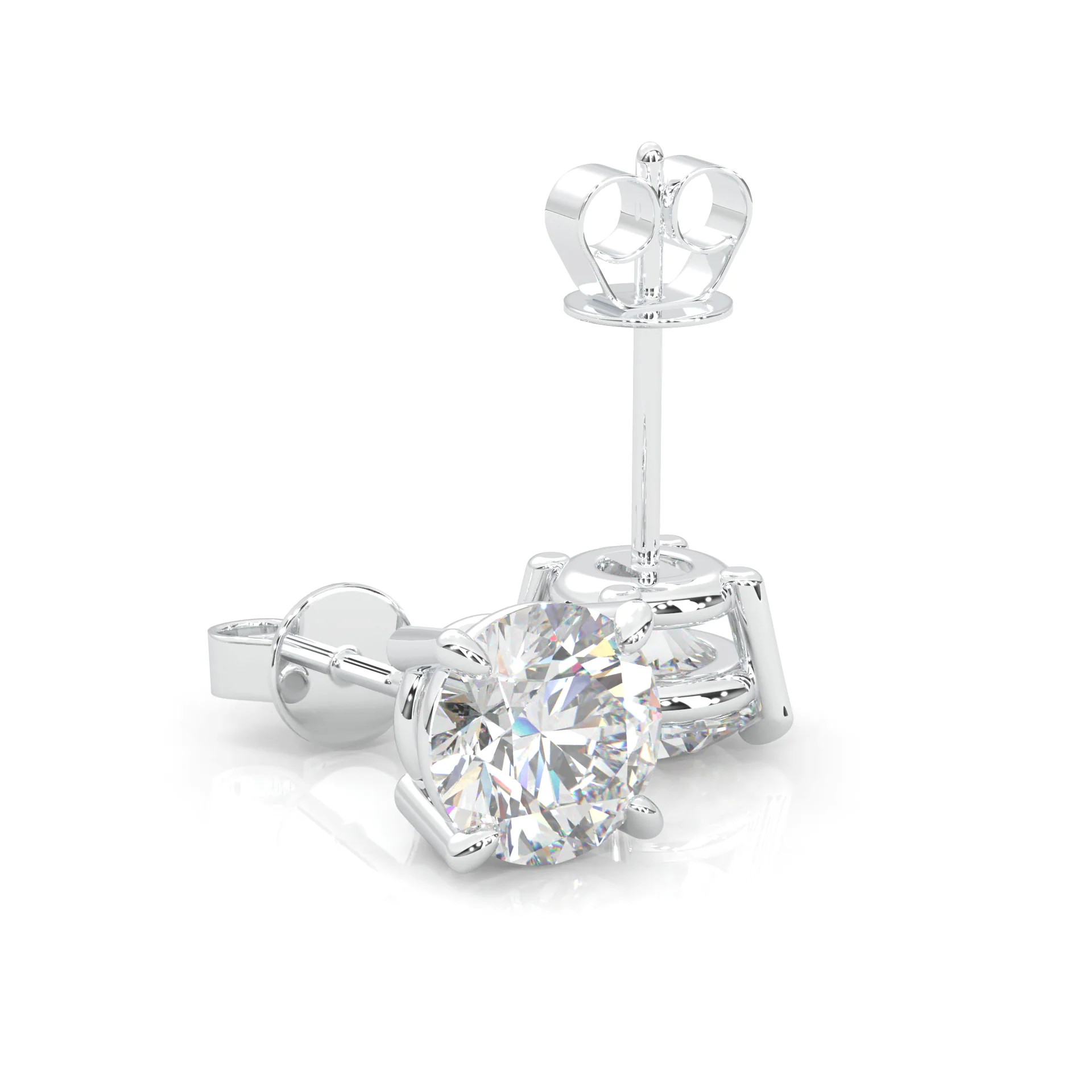 Ludovic Moissanite Stud Earring - Image 5