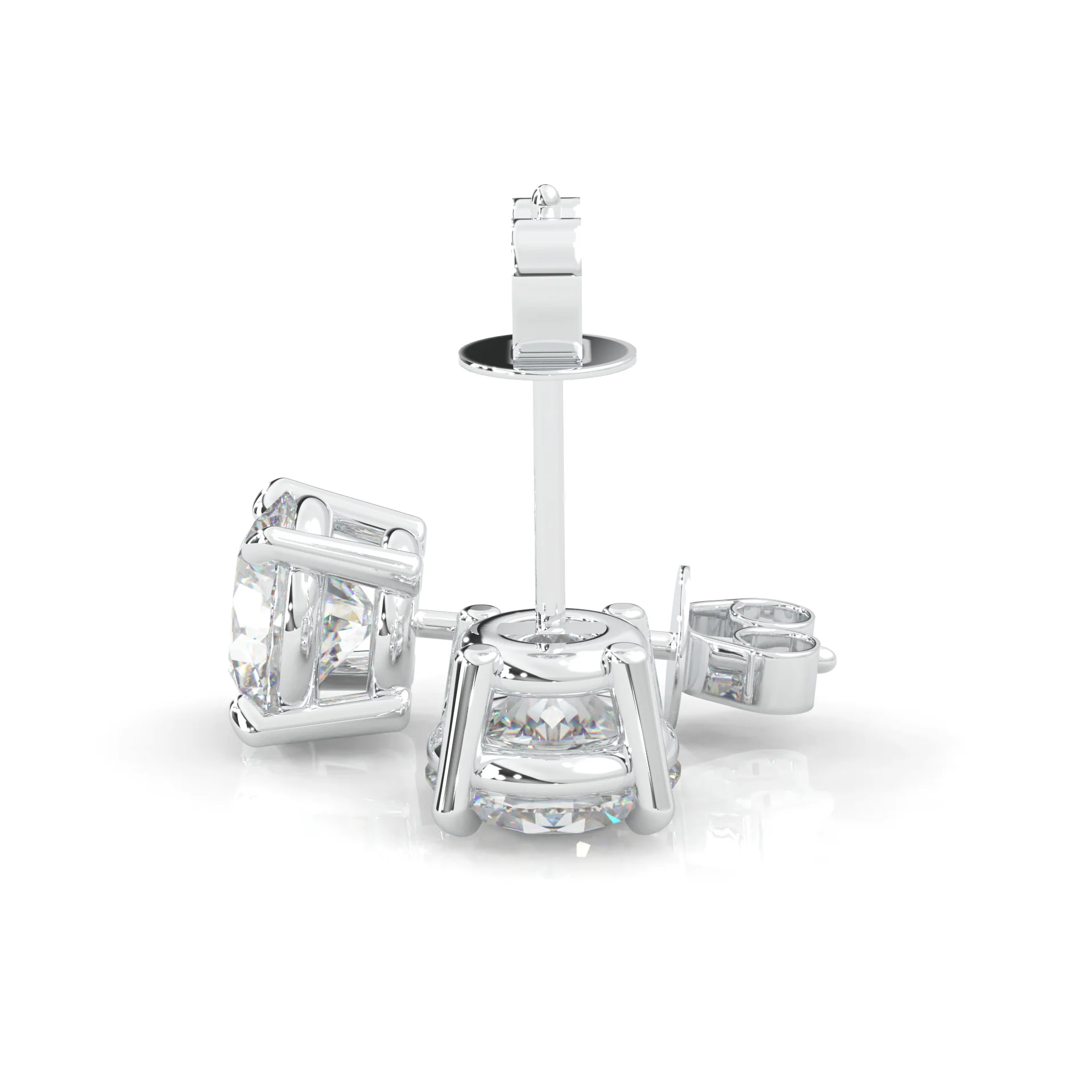 Ludovic Moissanite Stud Earring - Image 6