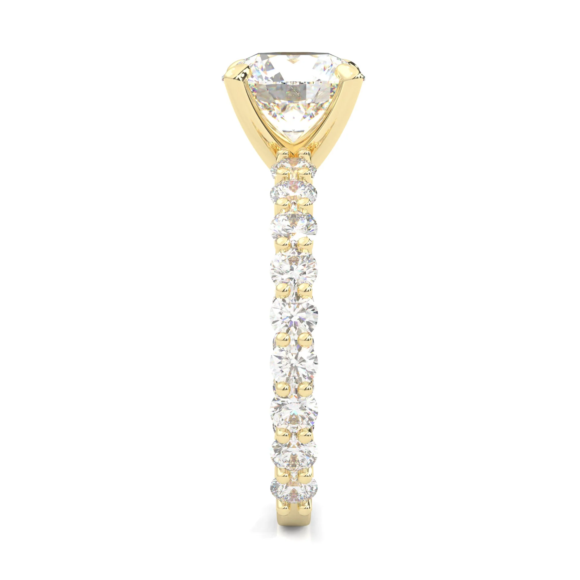 The Impossible Star Moissanite Engagement Ring ( Yellow Gold 14K ) - Image 3