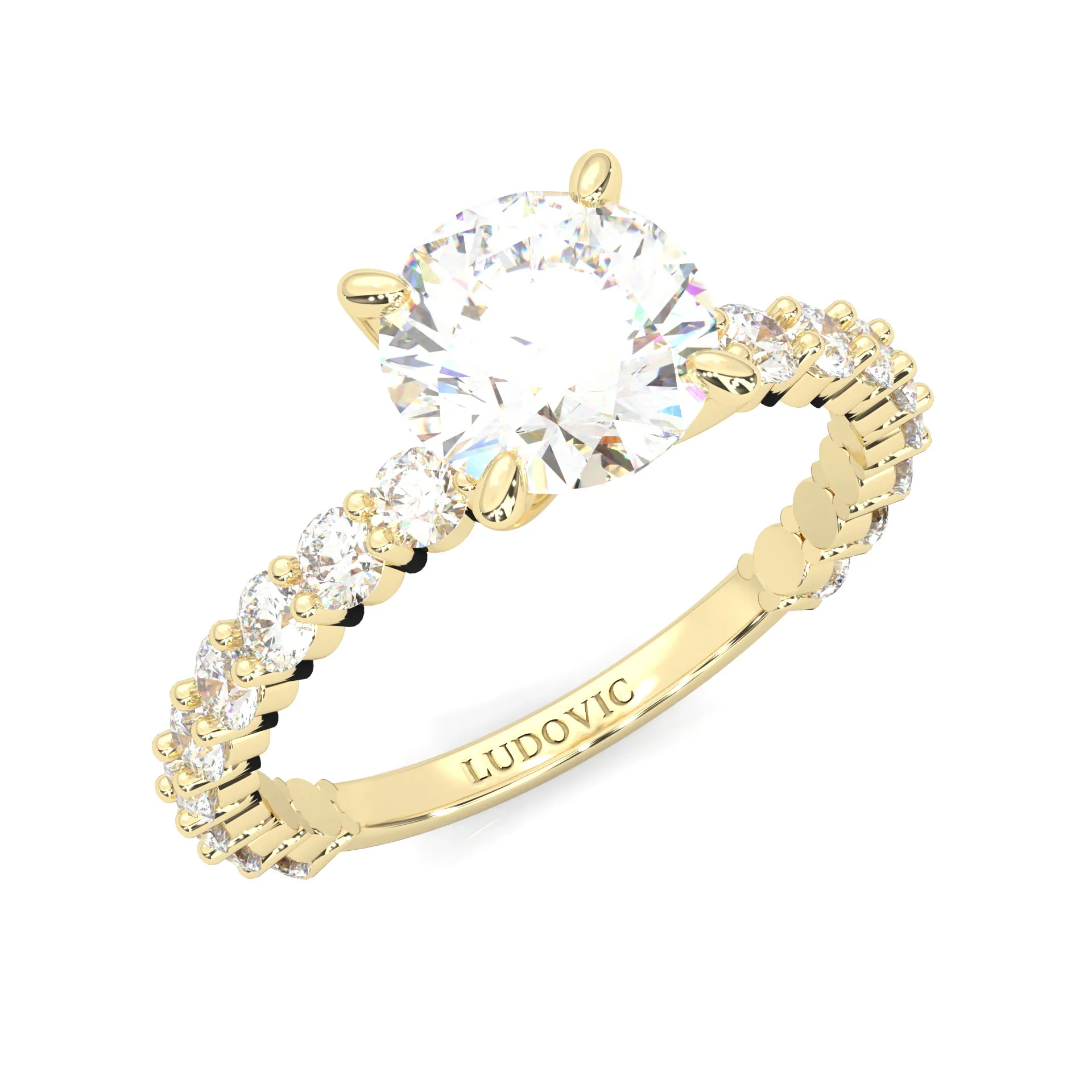 The Impossible Star Moissanite Engagement Ring ( Yellow Gold 14K ) - Image 6