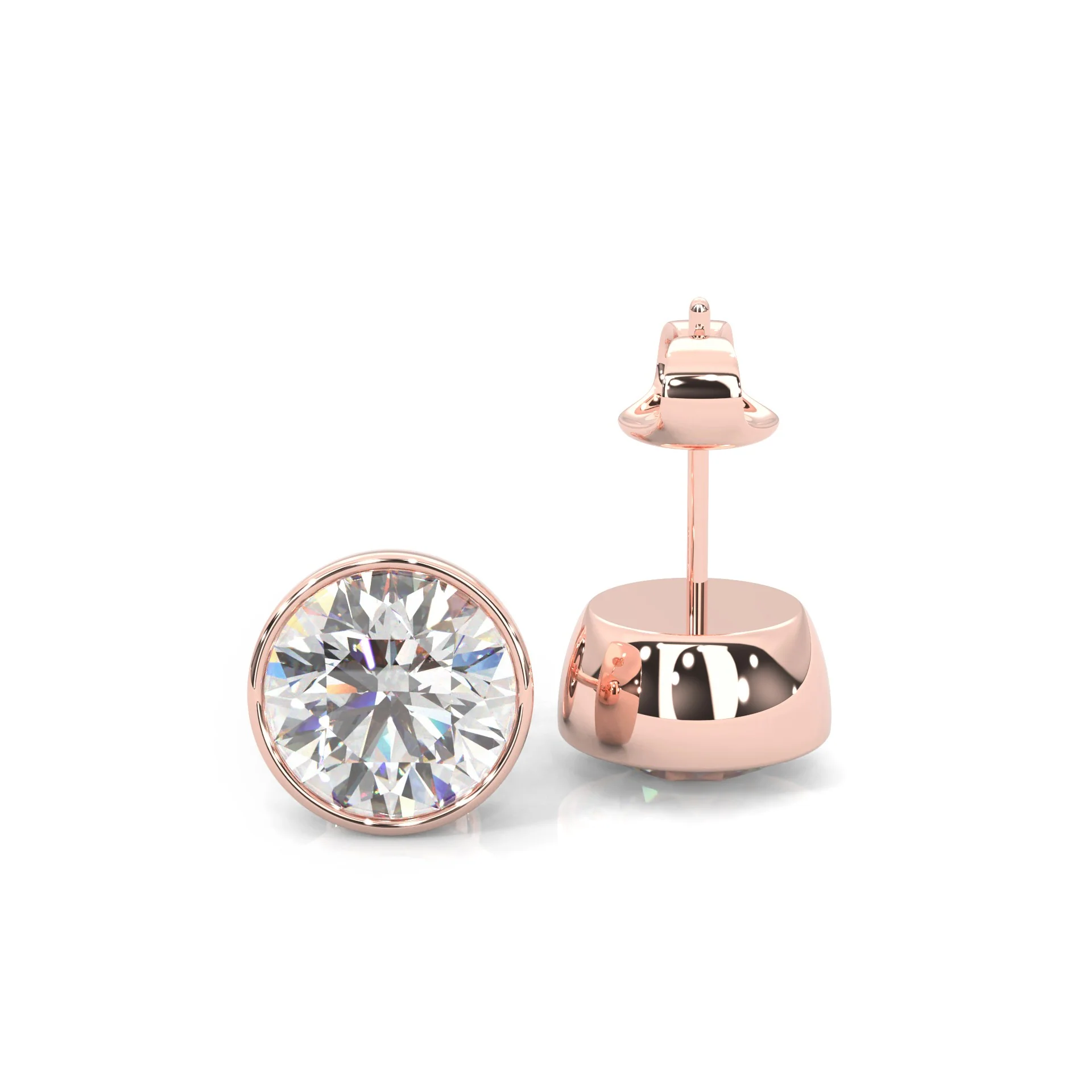 The Lavish Vow Moissanite Earrings Rose Gold - Image 3