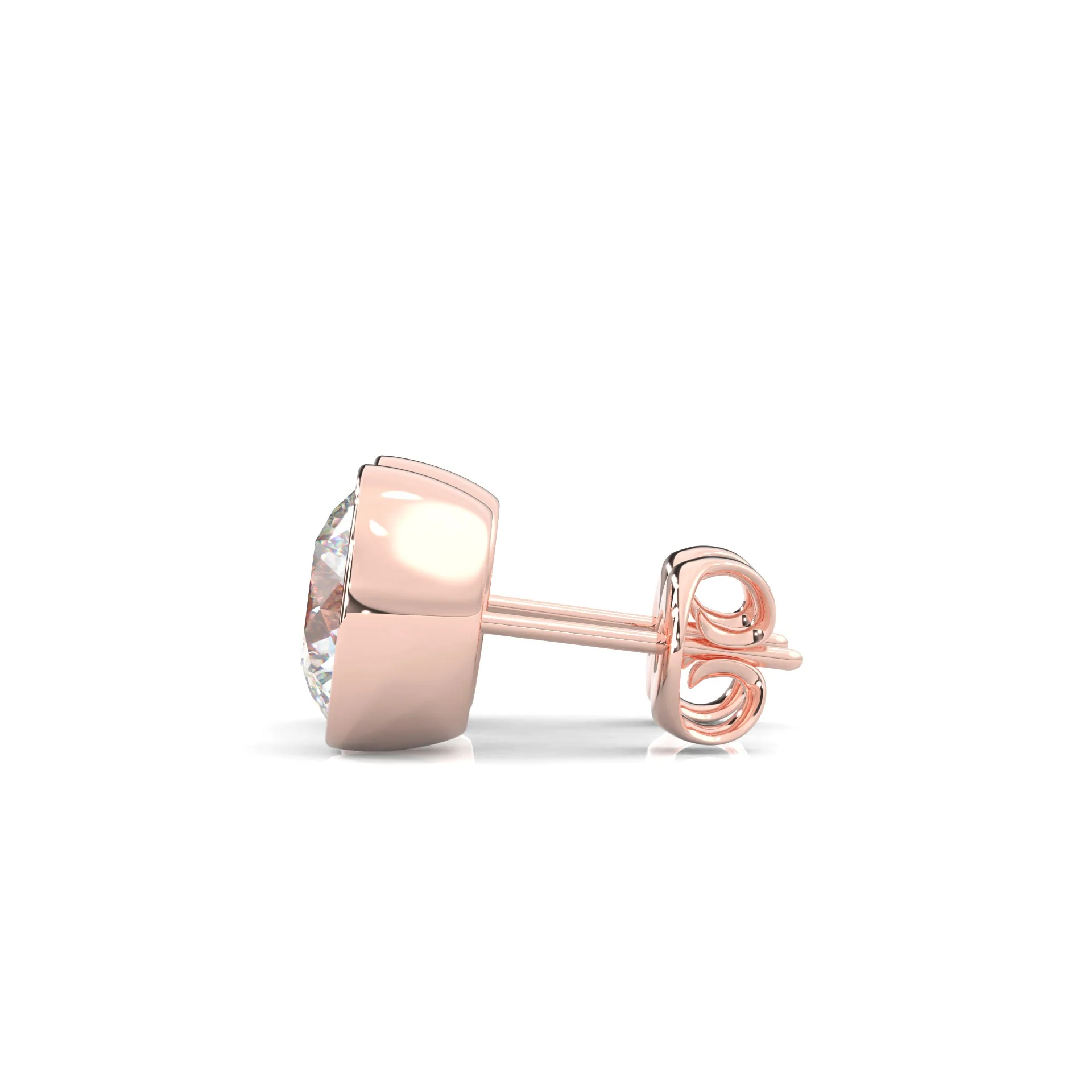 The Lavish Vow Moissanite Earrings Rose Gold - Image 4