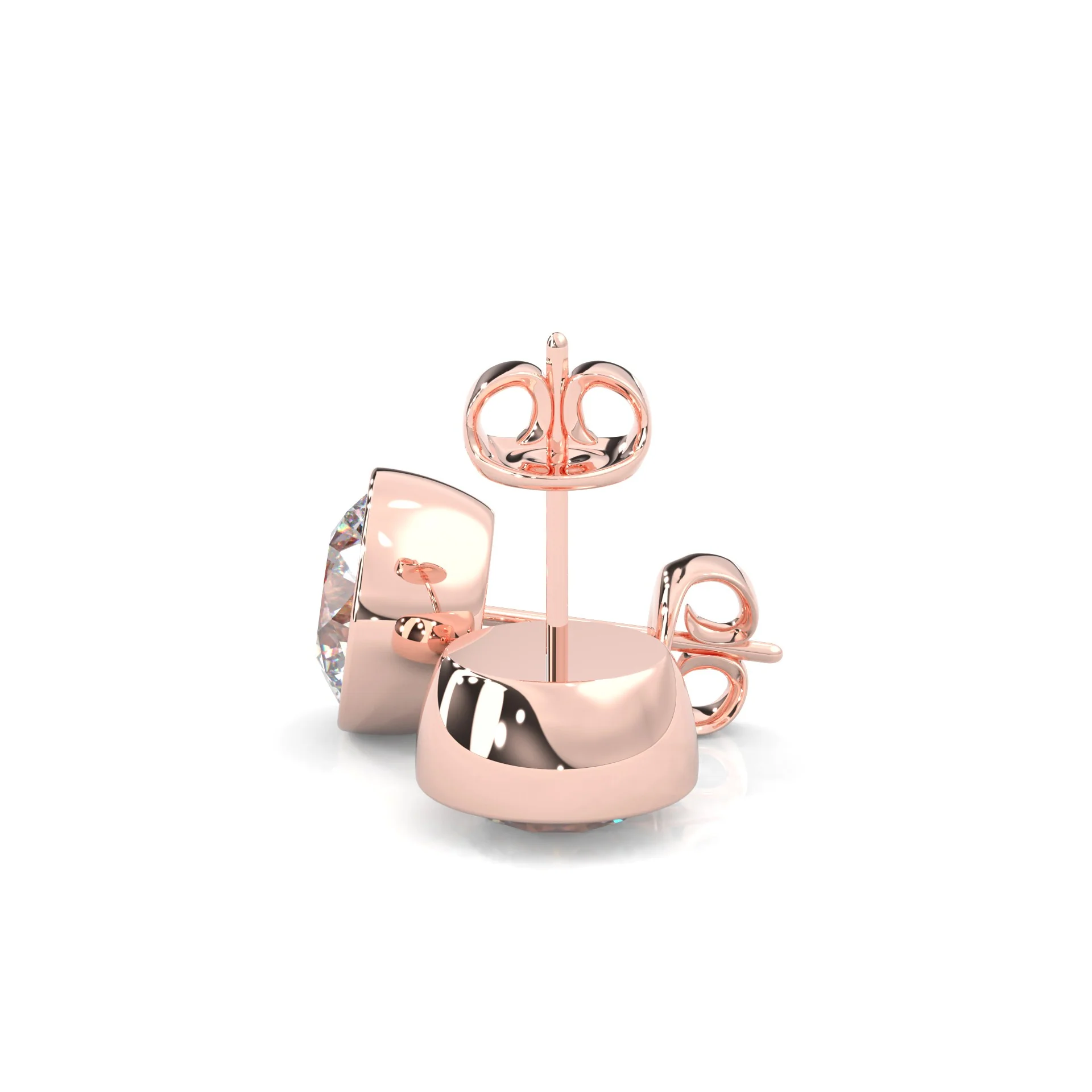 The Lavish Vow Moissanite Earrings Rose Gold - Image 5
