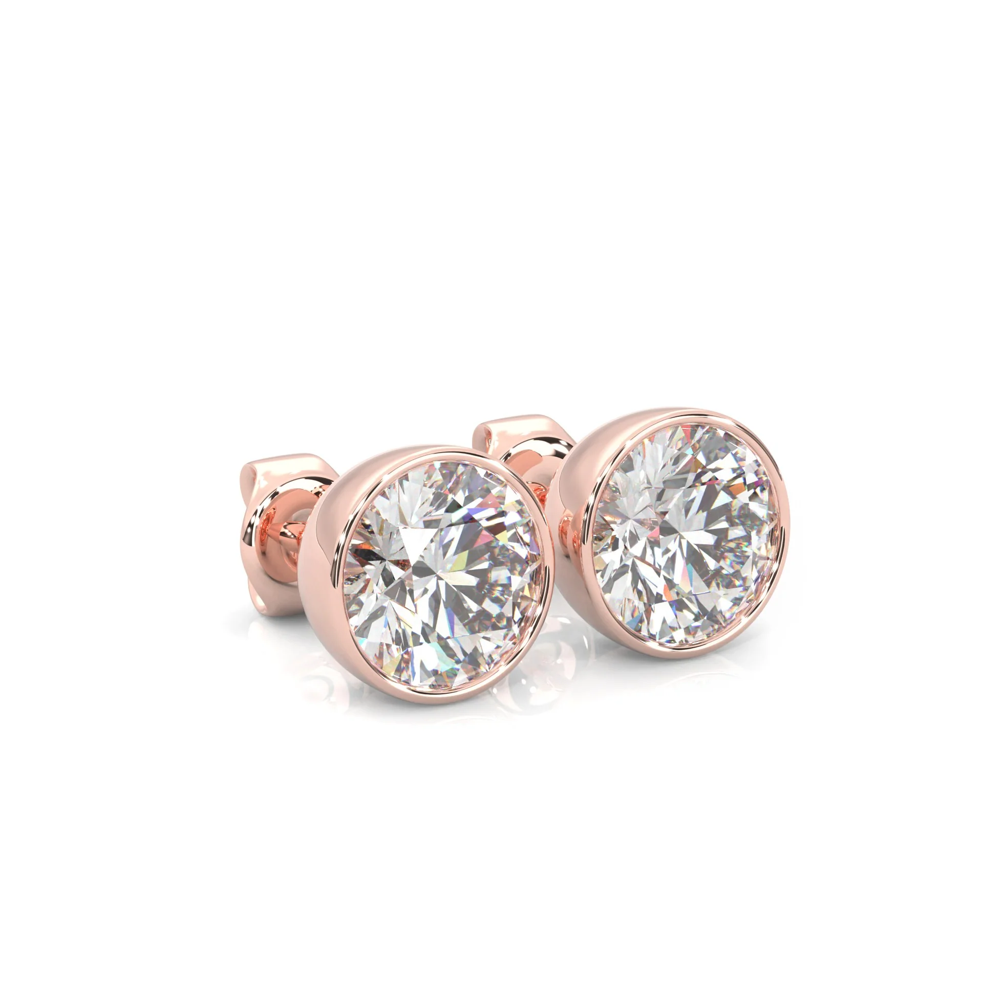 The Lavish Vow Moissanite Earrings Rose Gold - Image 6