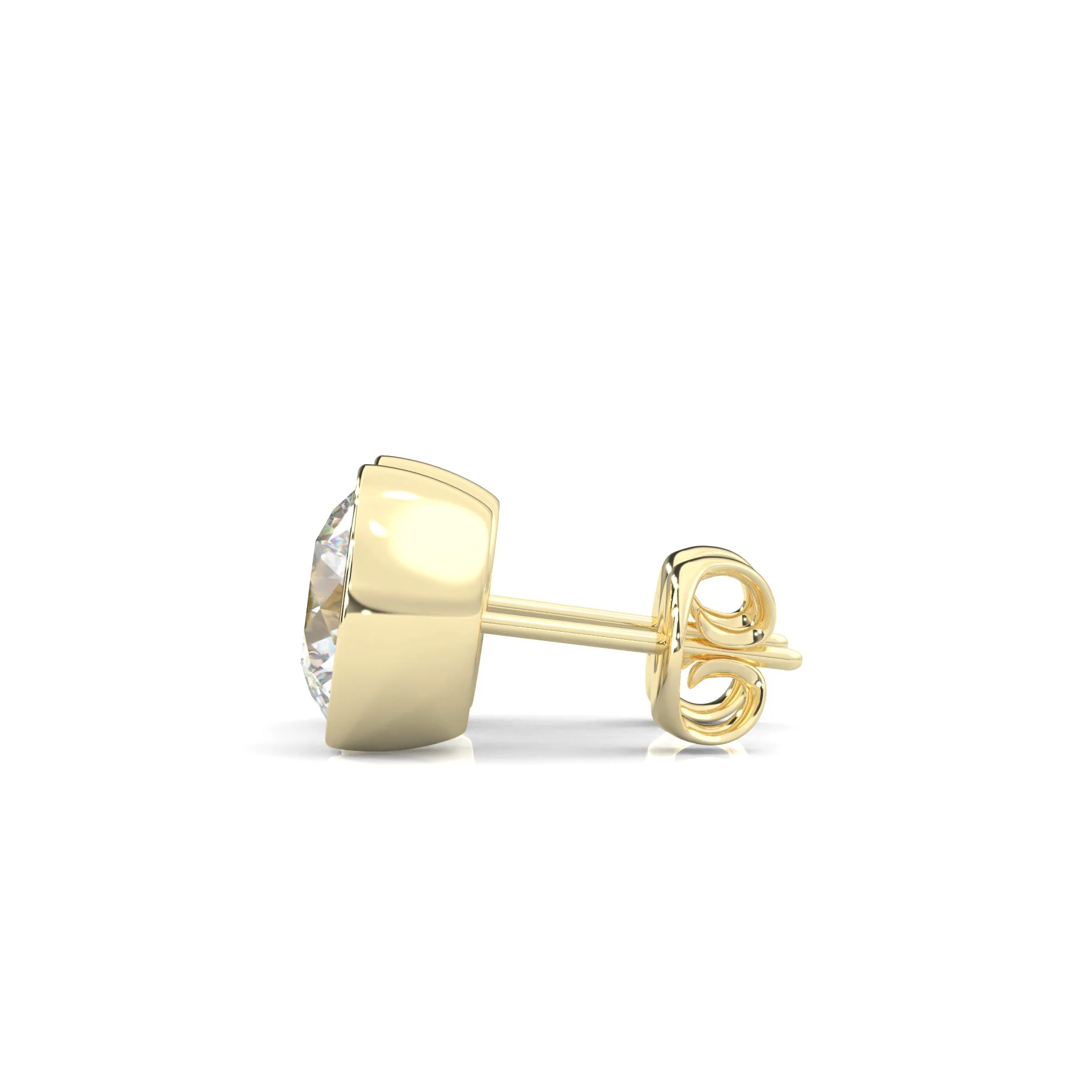 The Lavish Vow Moissanite Earrings Yellow Gold - Image 4