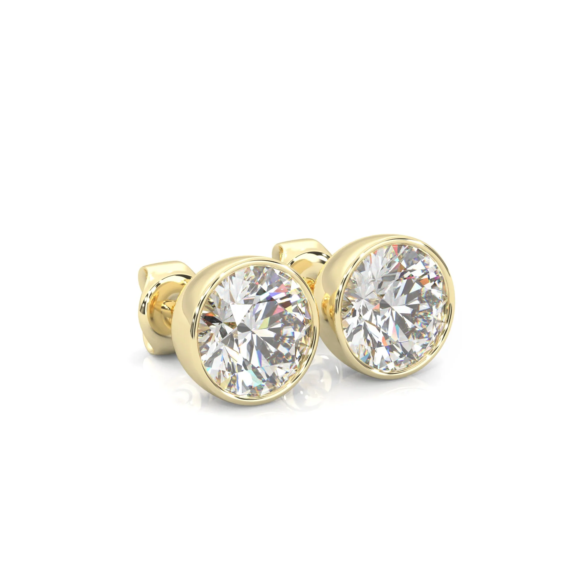 The Lavish Vow Moissanite Earrings Yellow Gold - Image 6