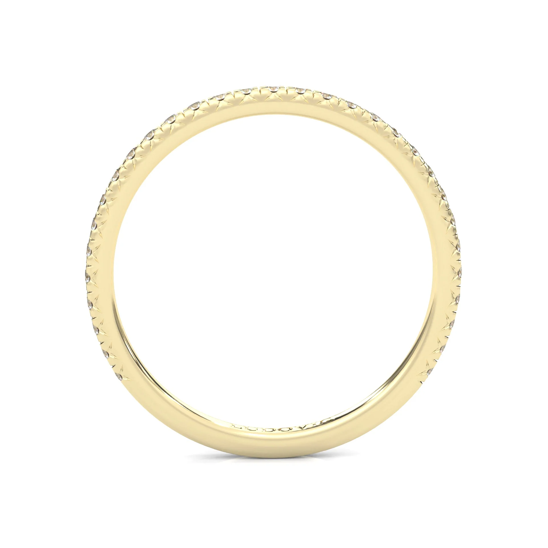 The Luminous Halo Moissanite Wedding Band ( Yellow Gold ) - Image 5