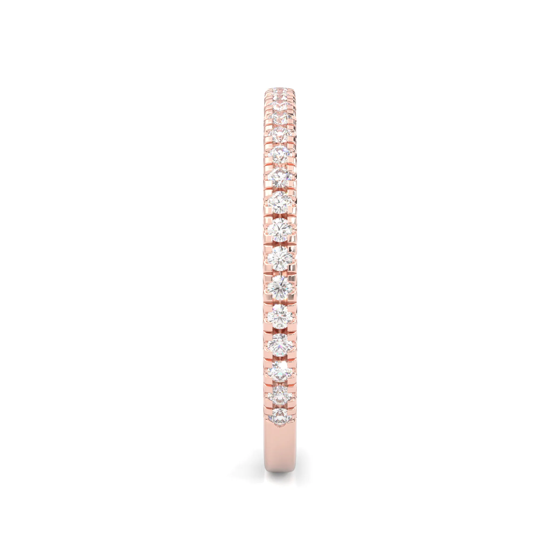 The Luminous Halo Moissanite Wedding Set (14k Solid Rose Gold) - Image 10