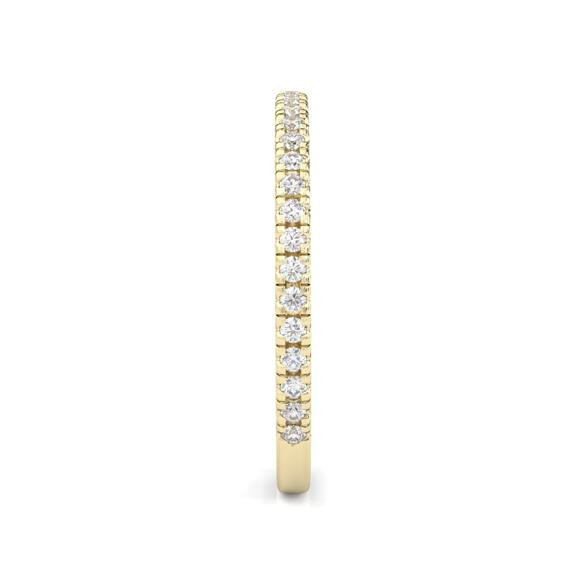 The Luminous Halo Moissanite Wedding Set (14k Solid Yellow Gold) - Image 10